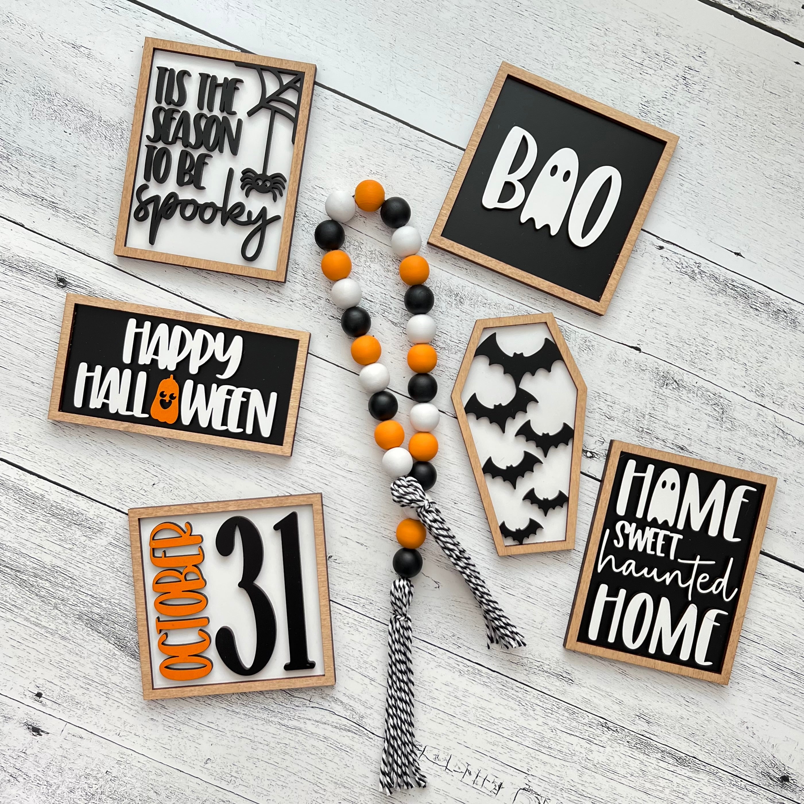 Halloween Themed Tiered Tray Decor Bundle