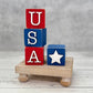 SET | Patriotic USA Wooden Blocks