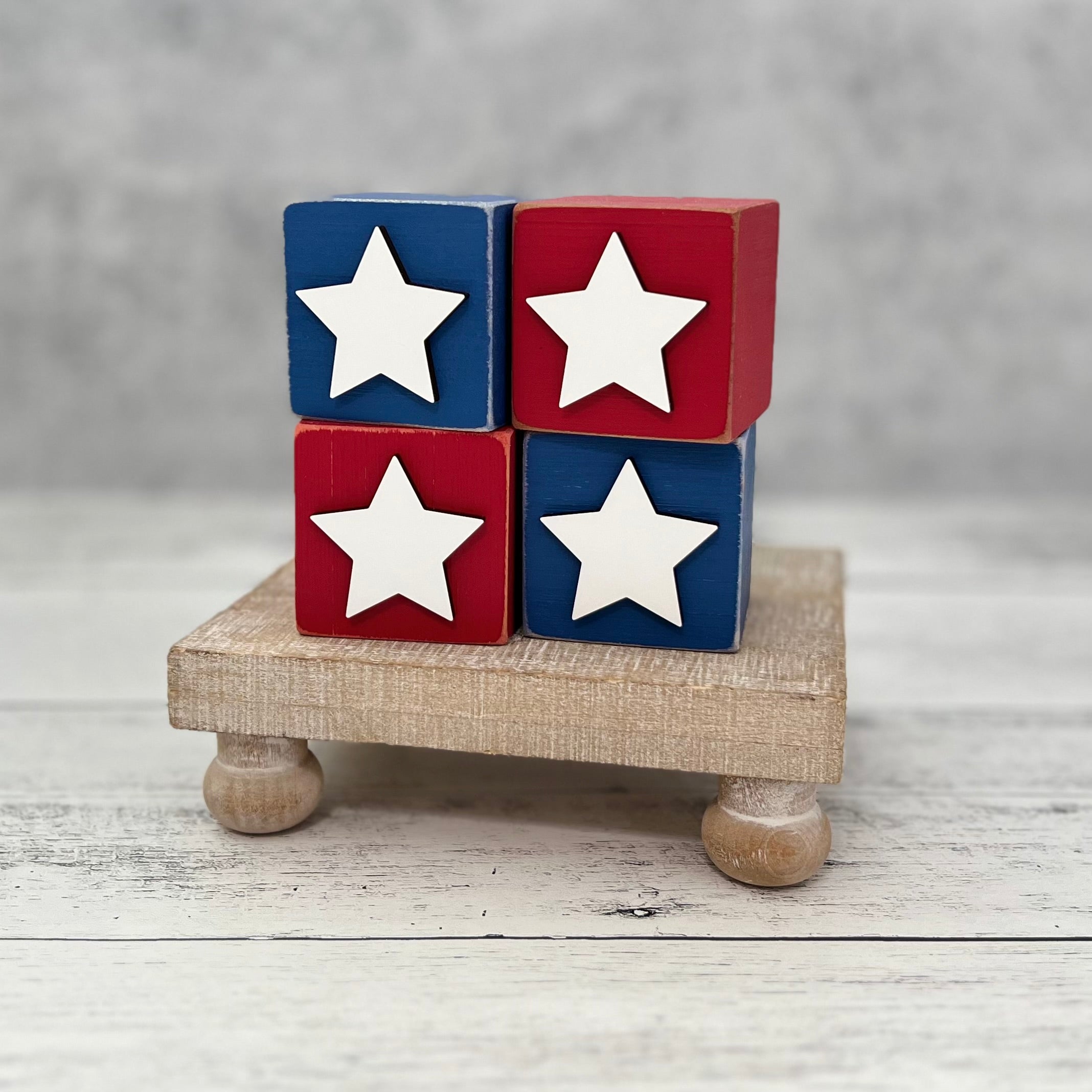 SET | Patriotic Stars Wooden Blocks