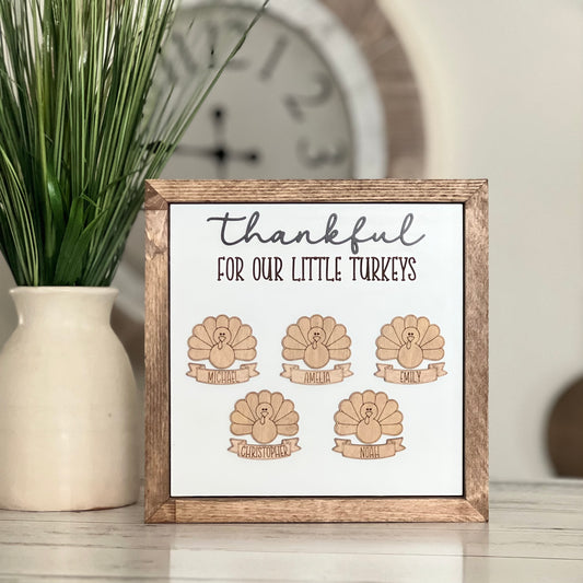 Personalized Fall/Thanksgiving Family Sign