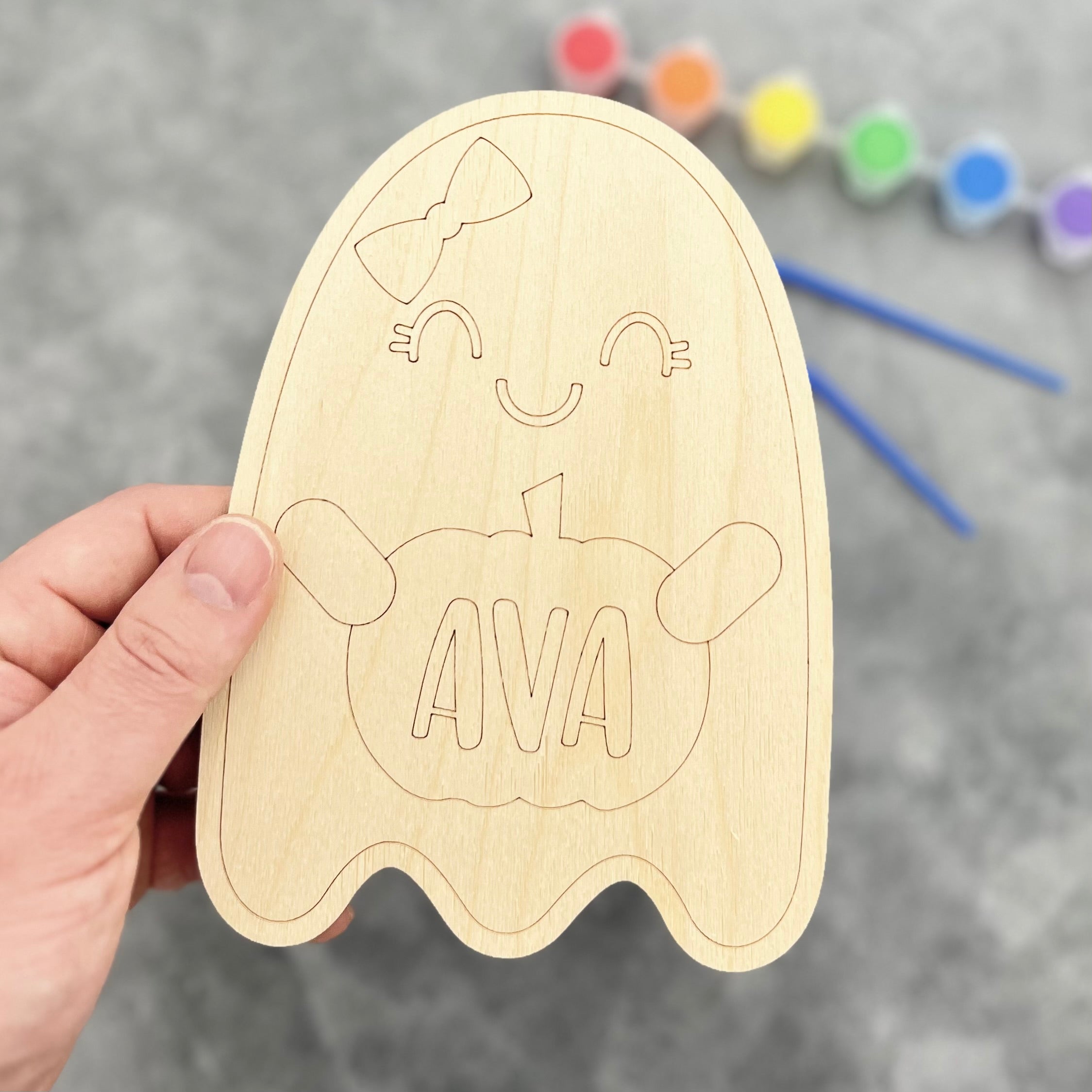 Personalized DIY Halloween Craft Paint Card