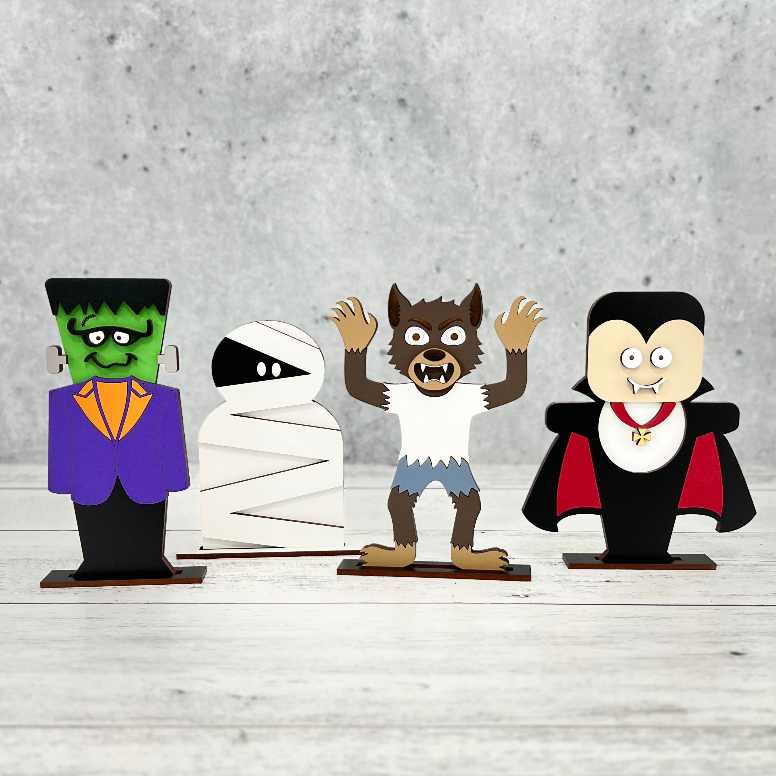 Classic Halloween Monster Shelf Sitters
