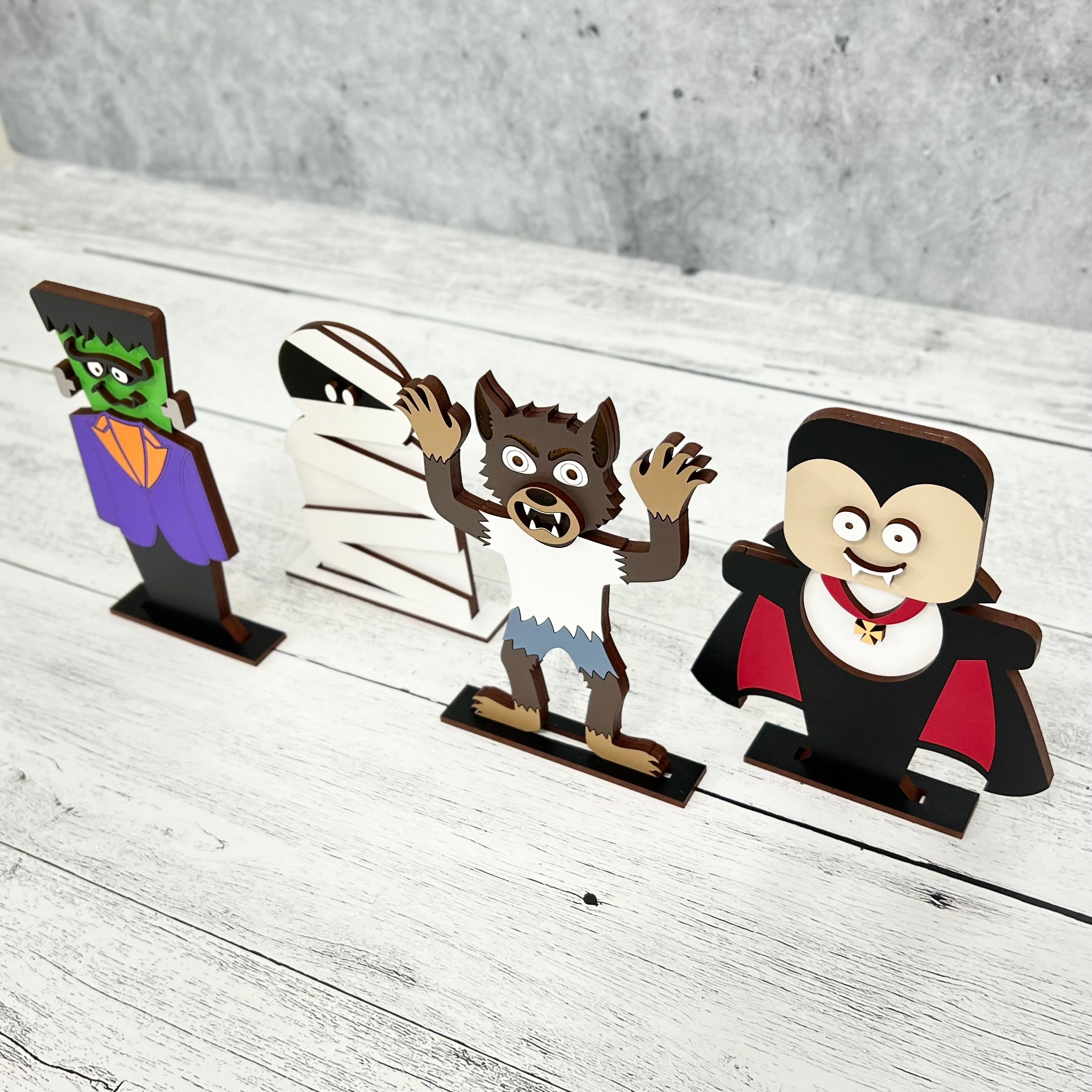 Classic Halloween Monster Shelf Sitters