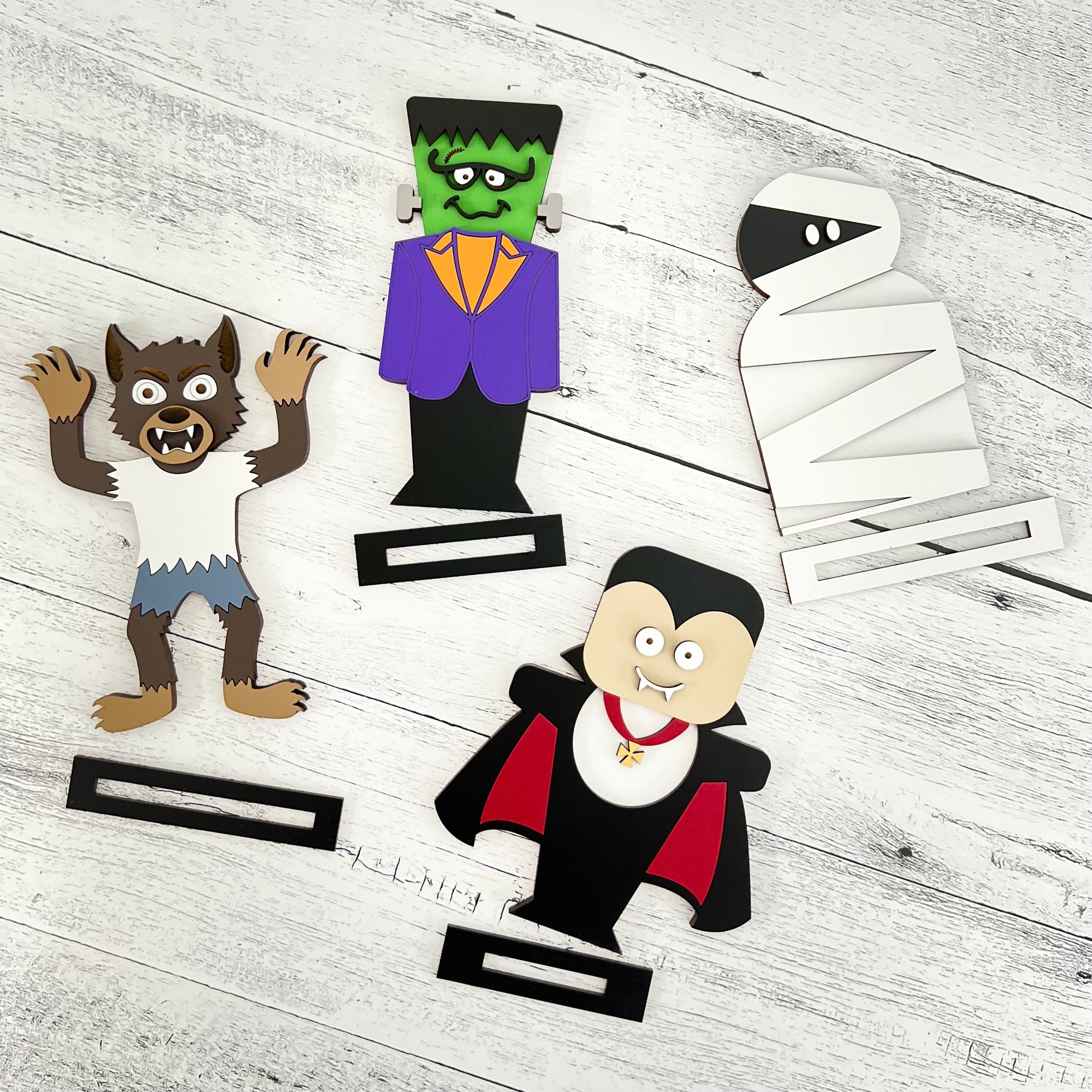 Classic Halloween Monster Shelf Sitters