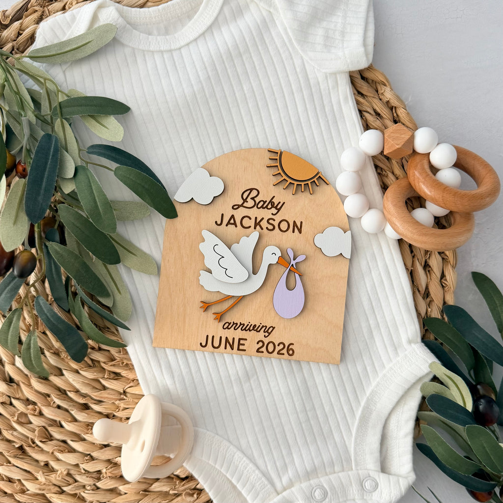 Personalized Pregnancy Announcement Sign