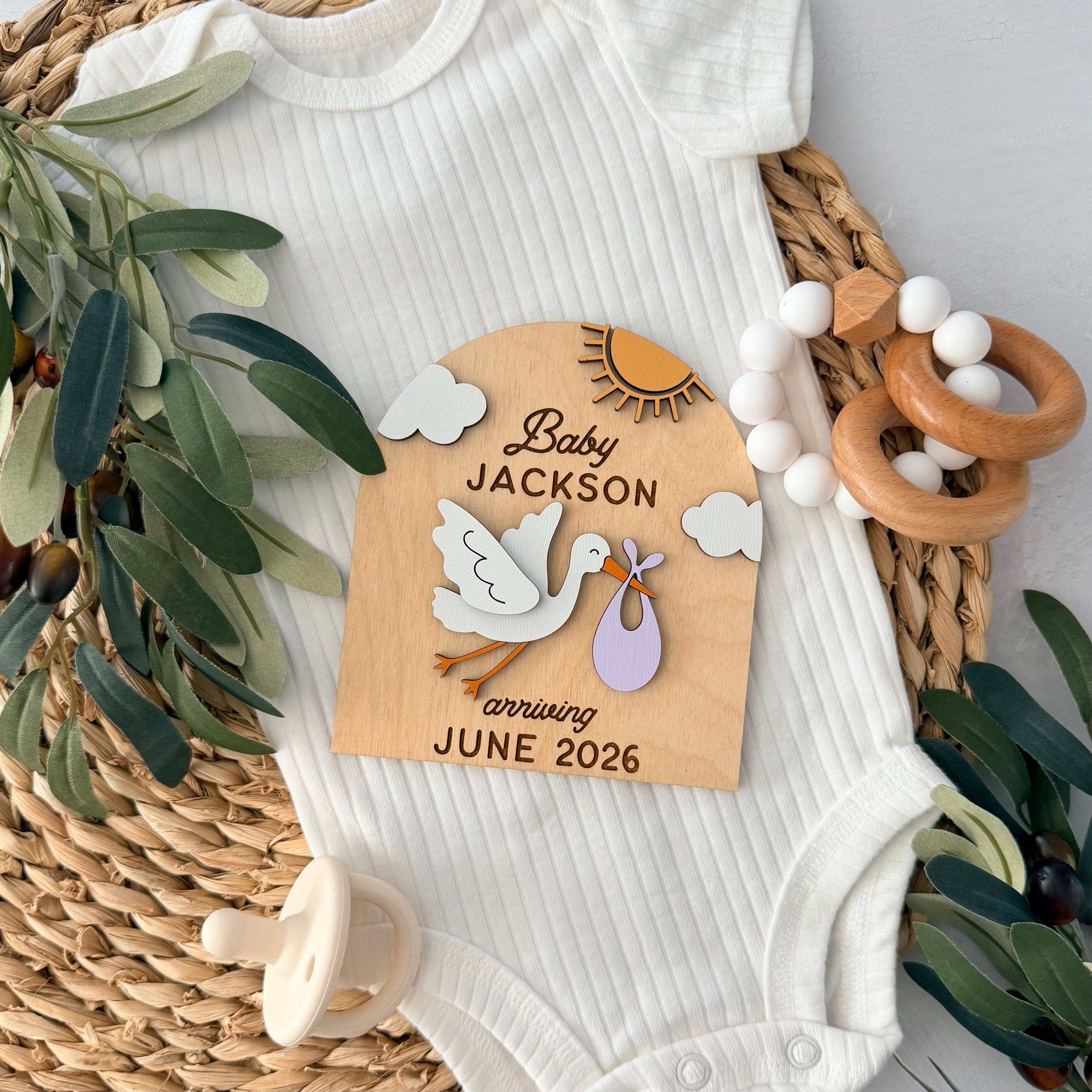 Personalized Pregnancy Announcement Sign