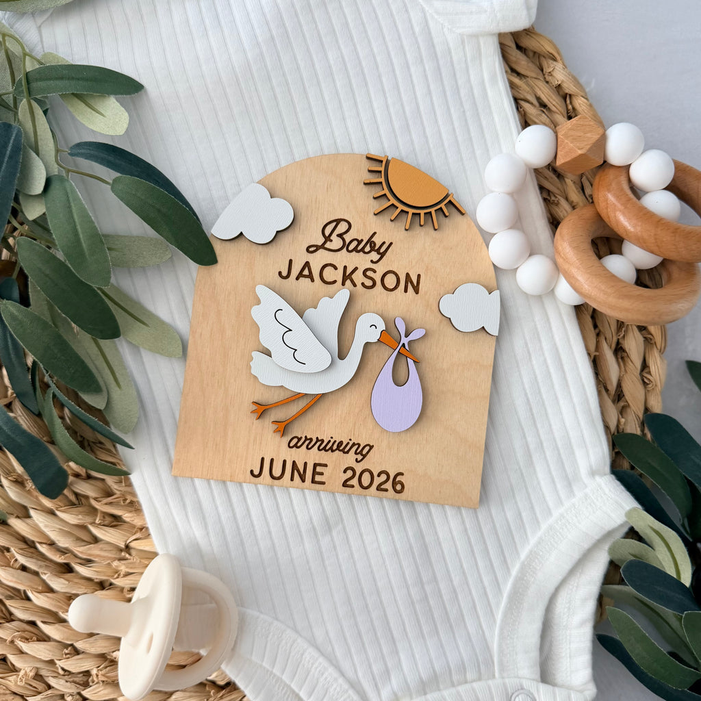 Personalized Pregnancy Announcement Sign