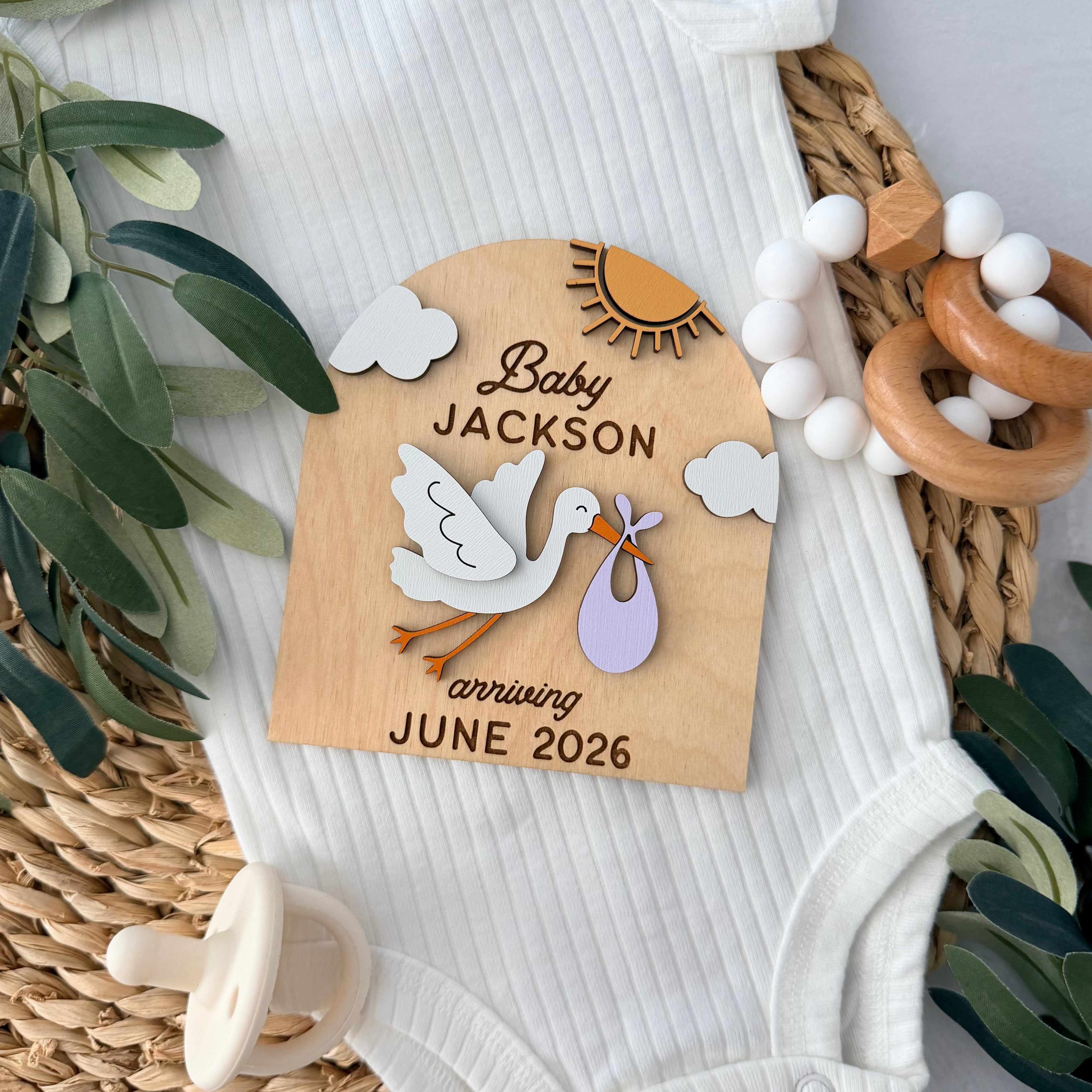 Personalized Pregnancy Announcement Sign