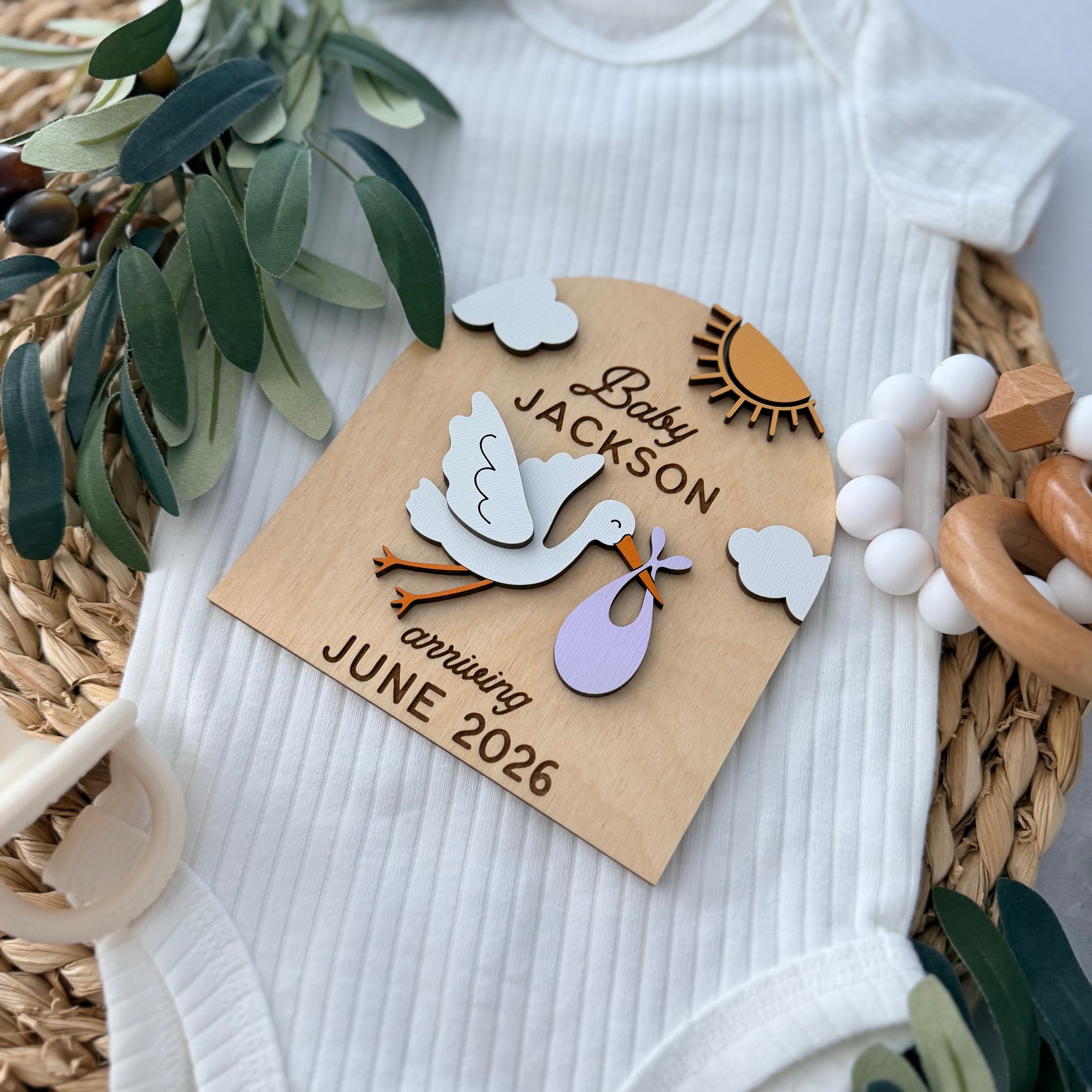 Personalized Pregnancy Announcement Sign