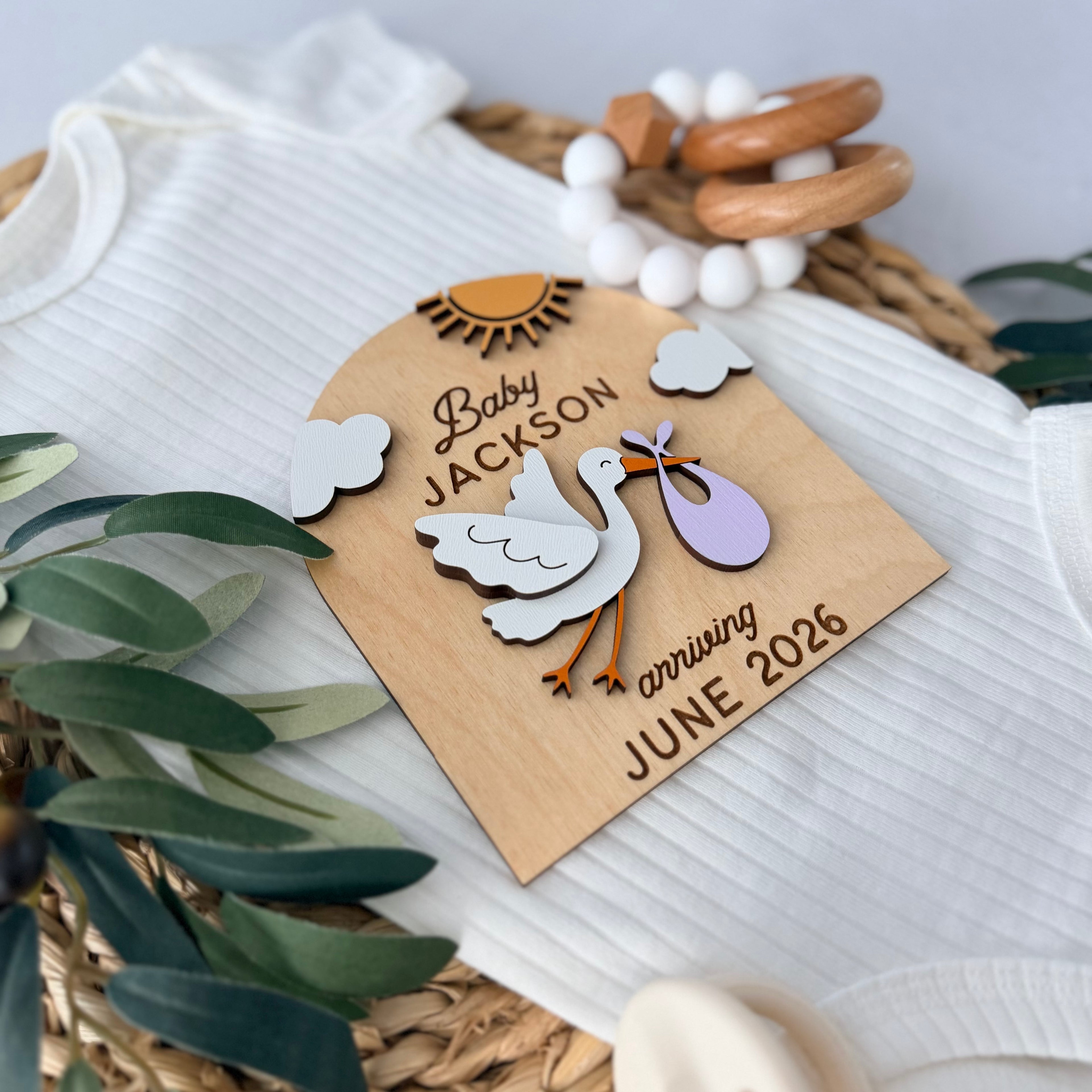 Personalized Pregnancy Announcement Sign