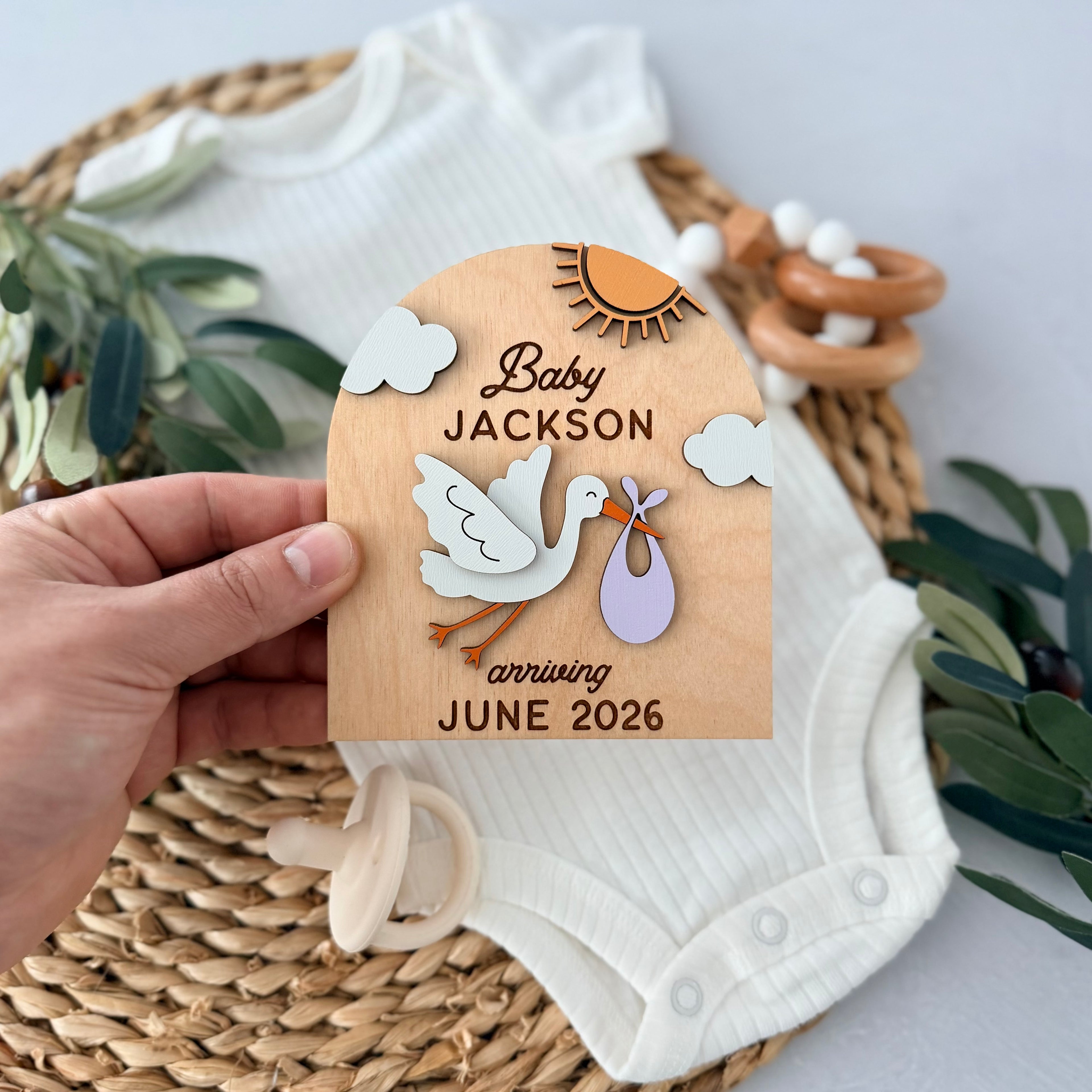 Personalized Pregnancy Announcement Sign