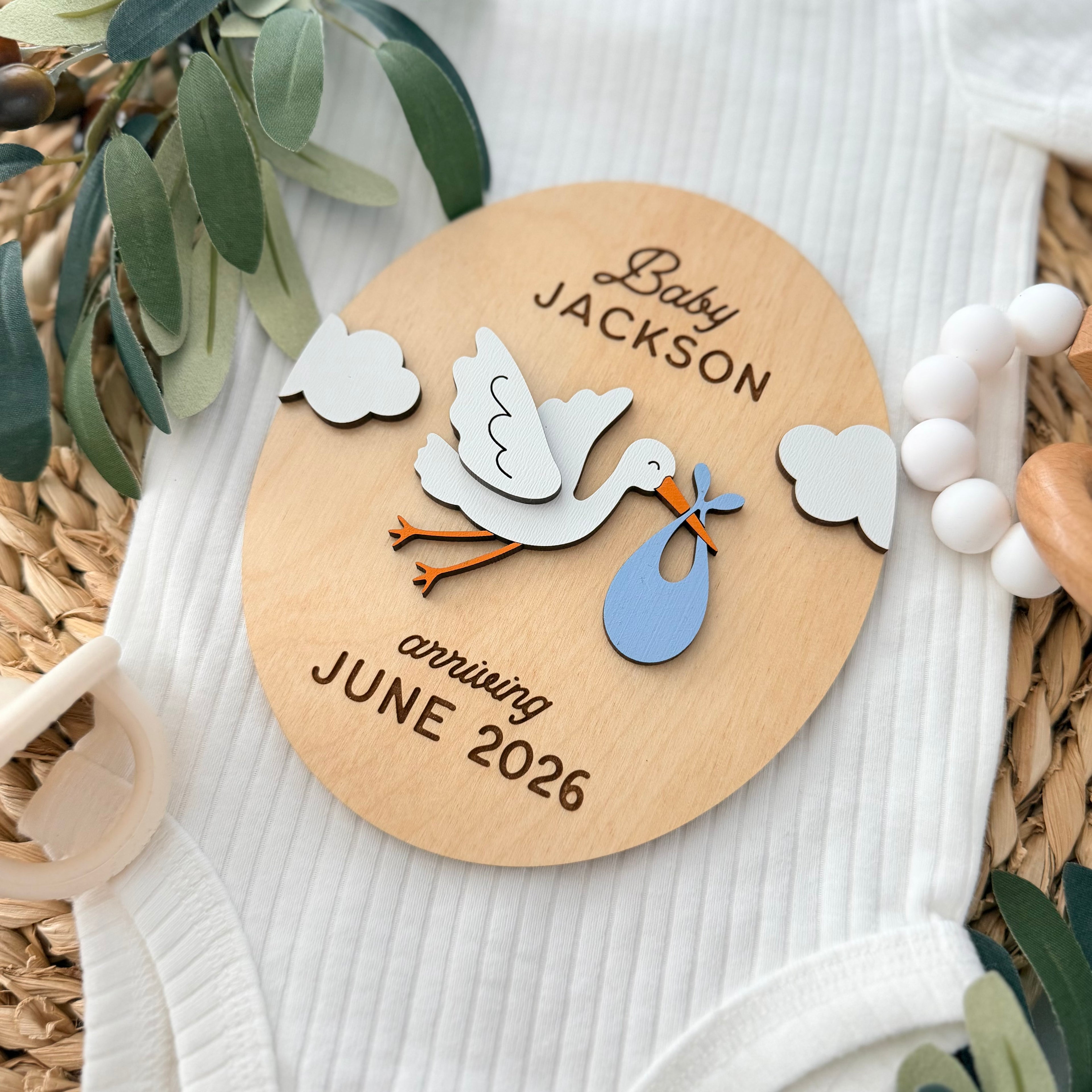 Personalized Pregnancy Announcement Sign