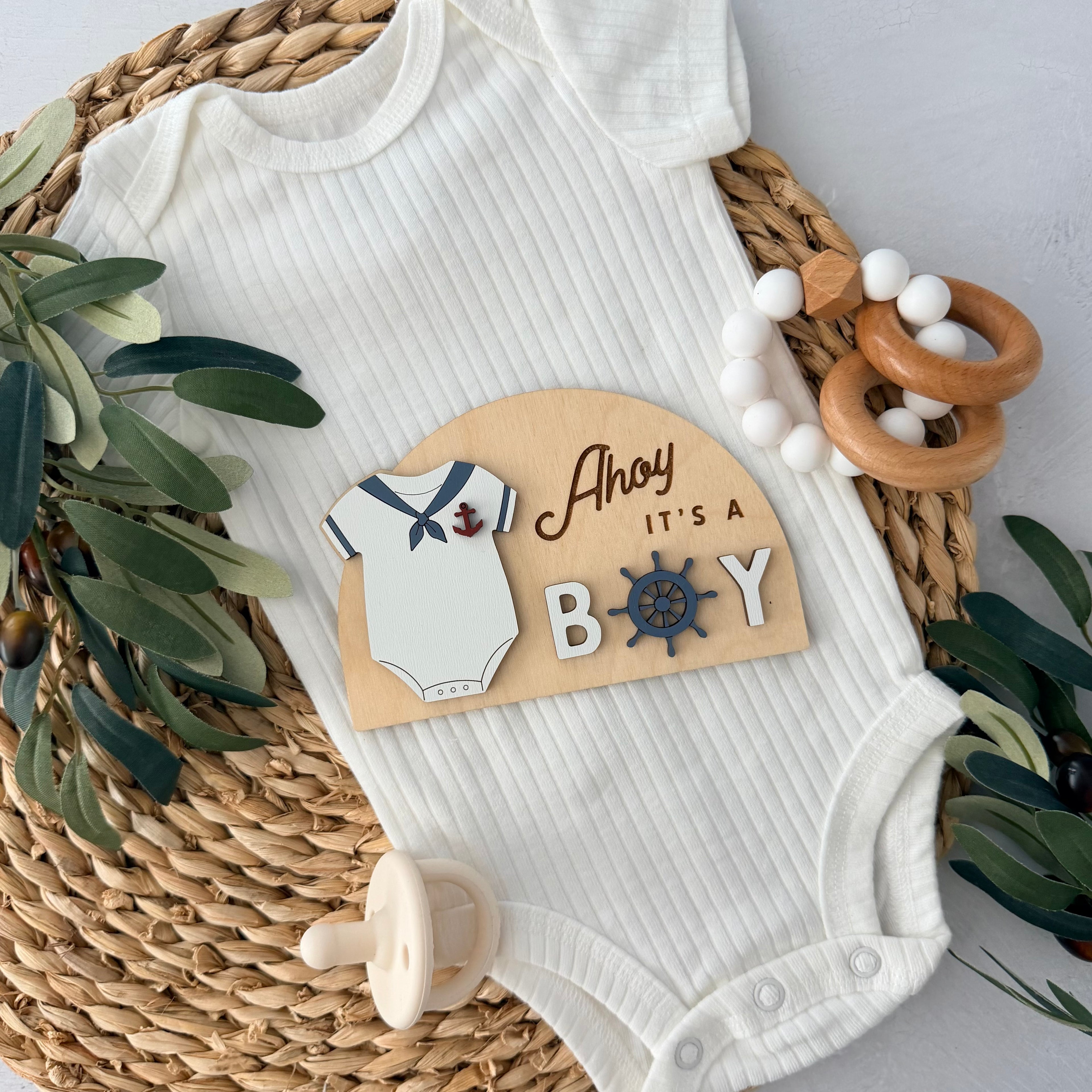 Ahoy Its A Boy Sign Pregnancy Announcement Sign