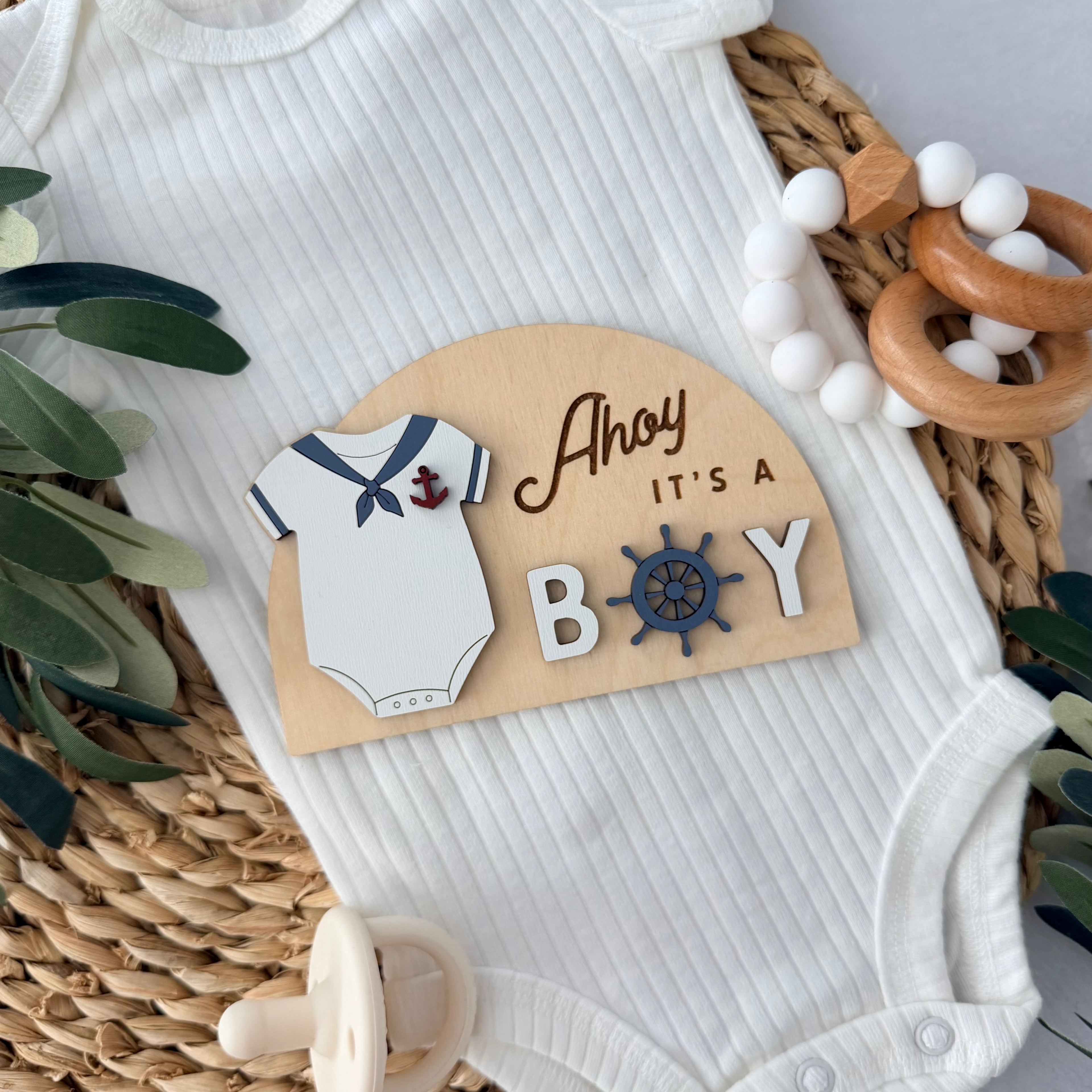 Ahoy Its A Boy Sign Pregnancy Announcement Sign