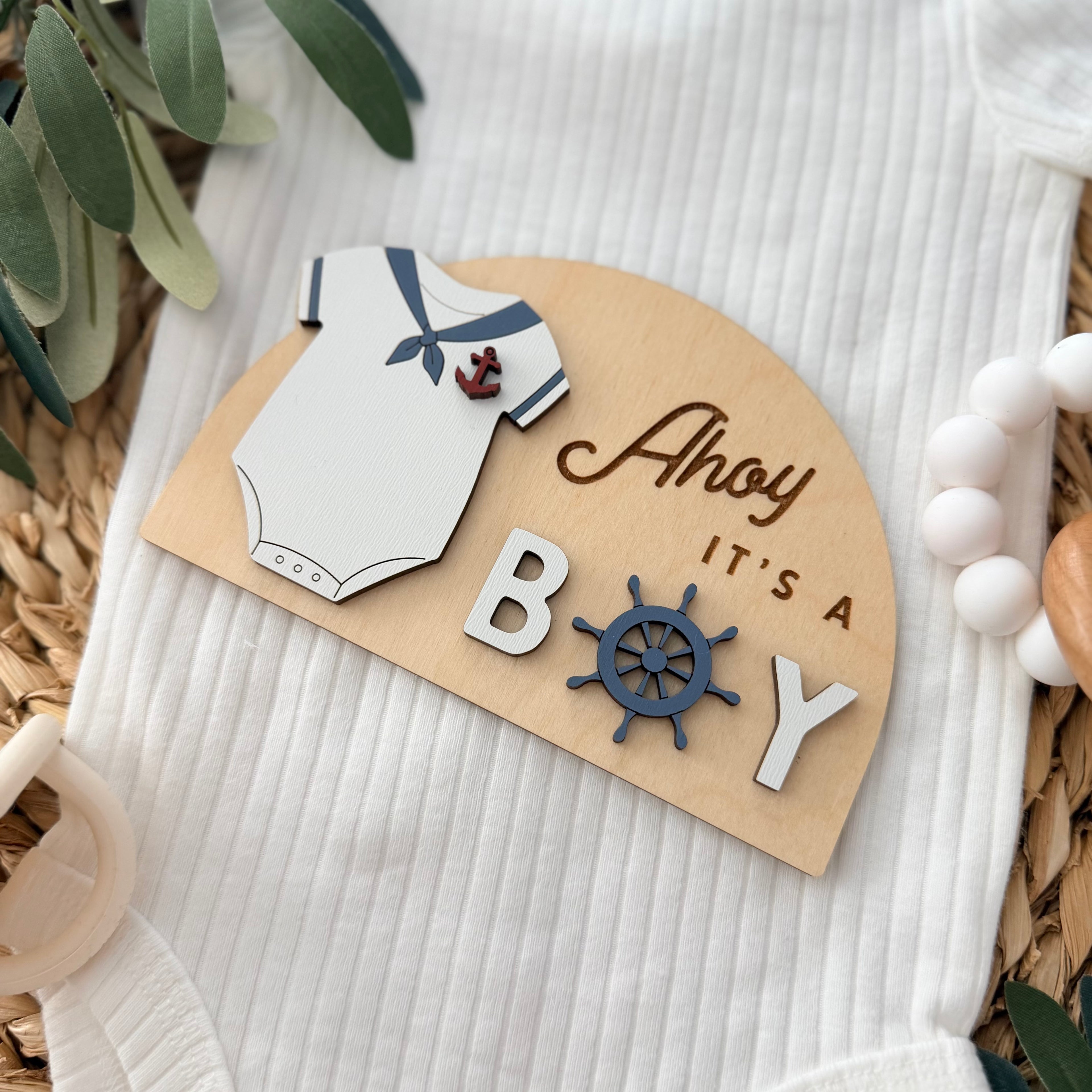 Ahoy Its A Boy Sign Pregnancy Announcement Sign