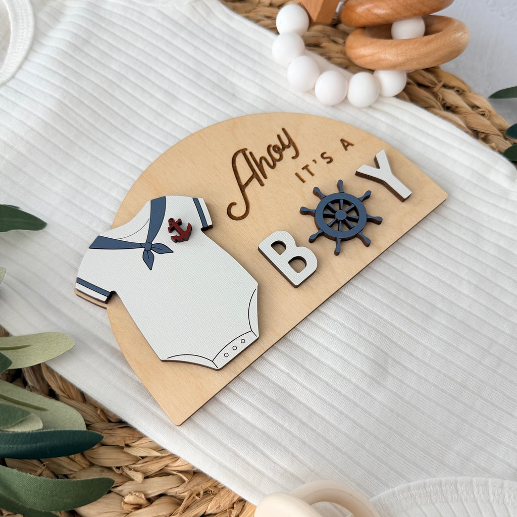 Ahoy Its A Boy Sign Pregnancy Announcement Sign
