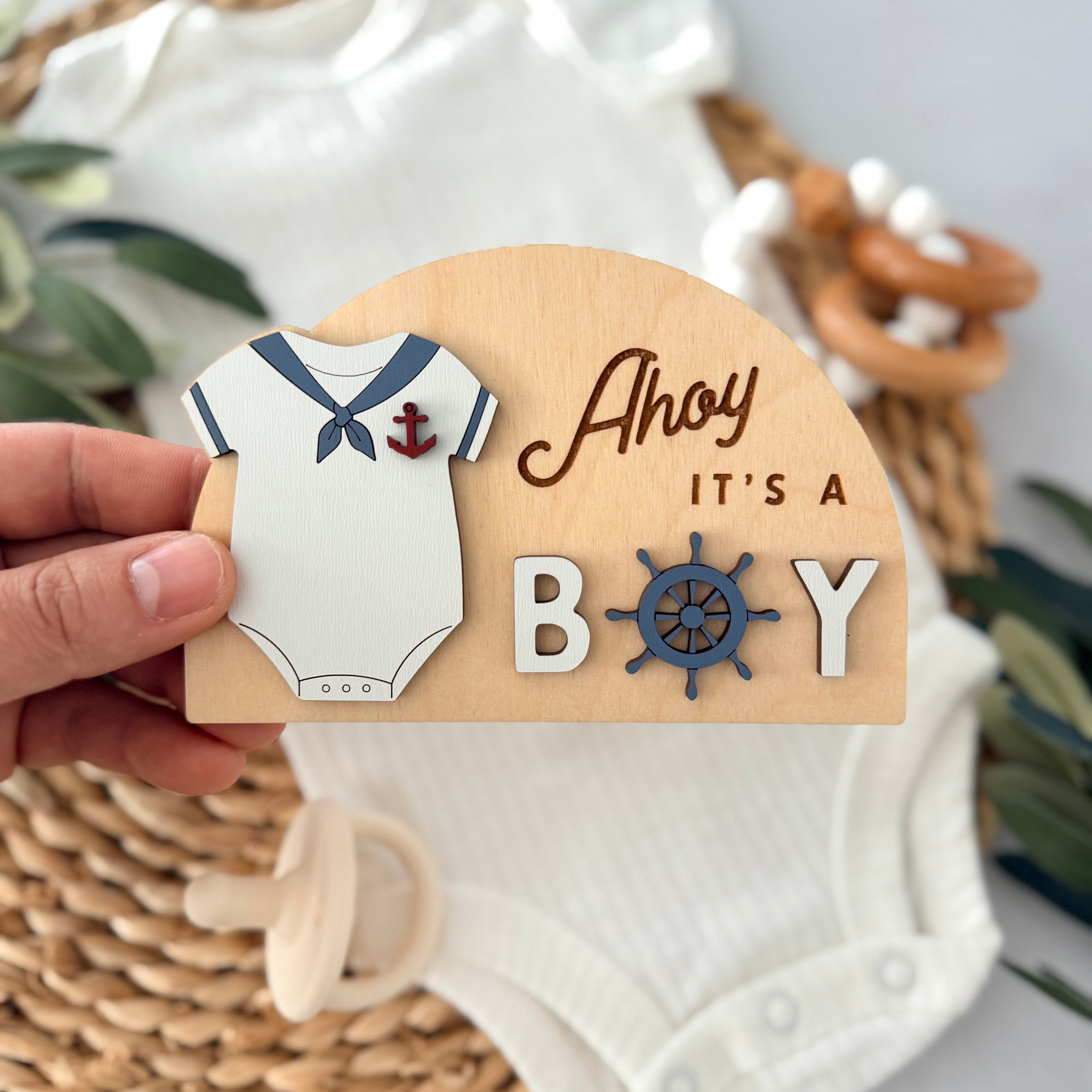 Ahoy Its A Boy Sign Pregnancy Announcement Sign