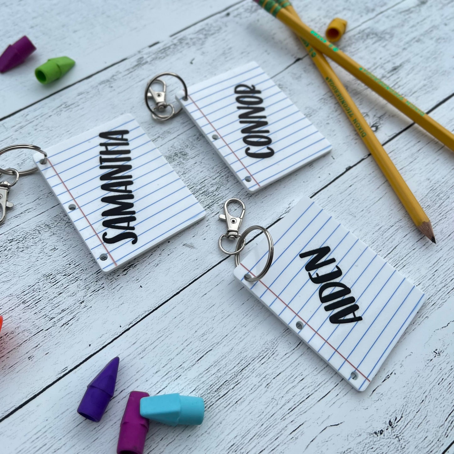 Personalized Back Pack Tag | Lined Paper