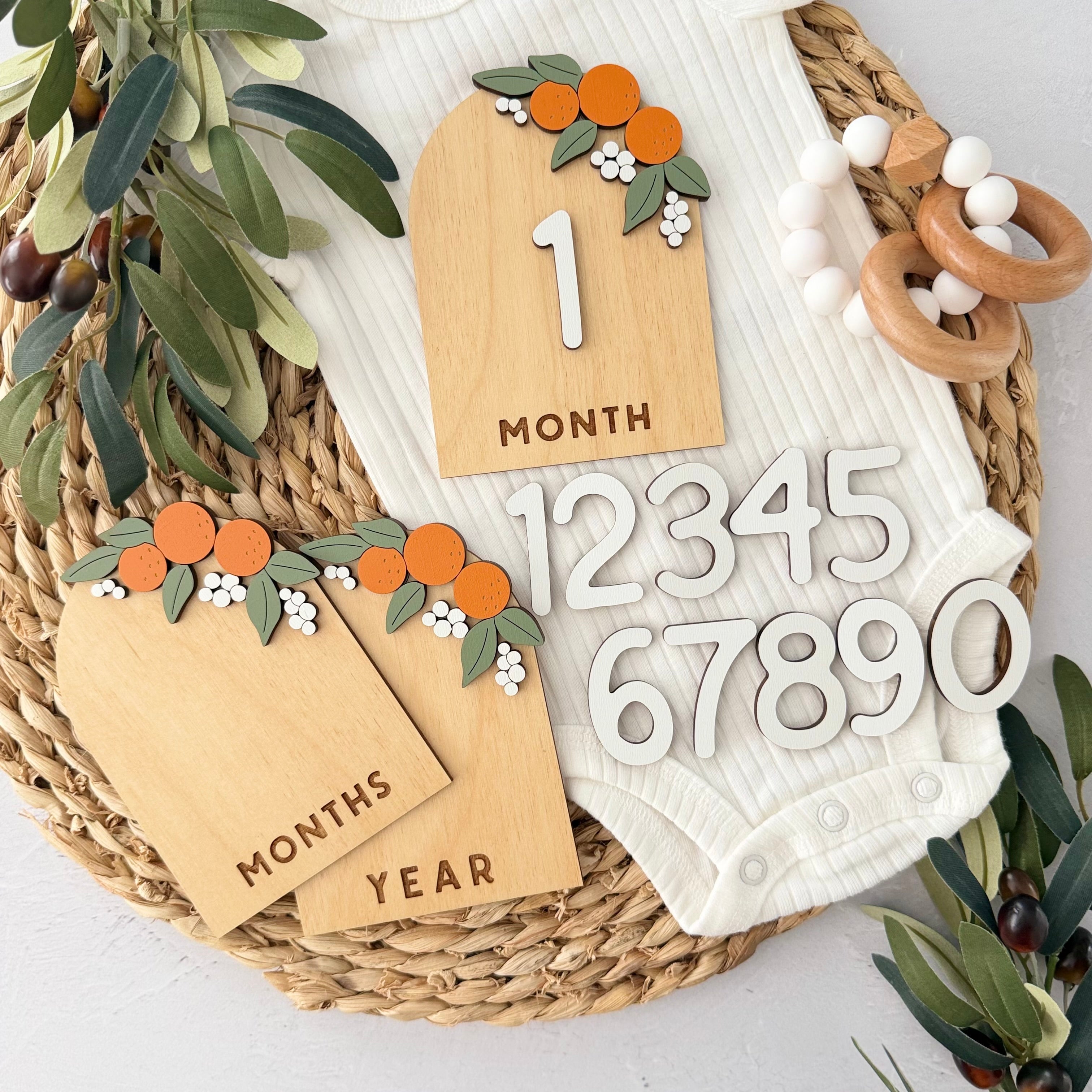 Orange Grove Baby Milestone Cards