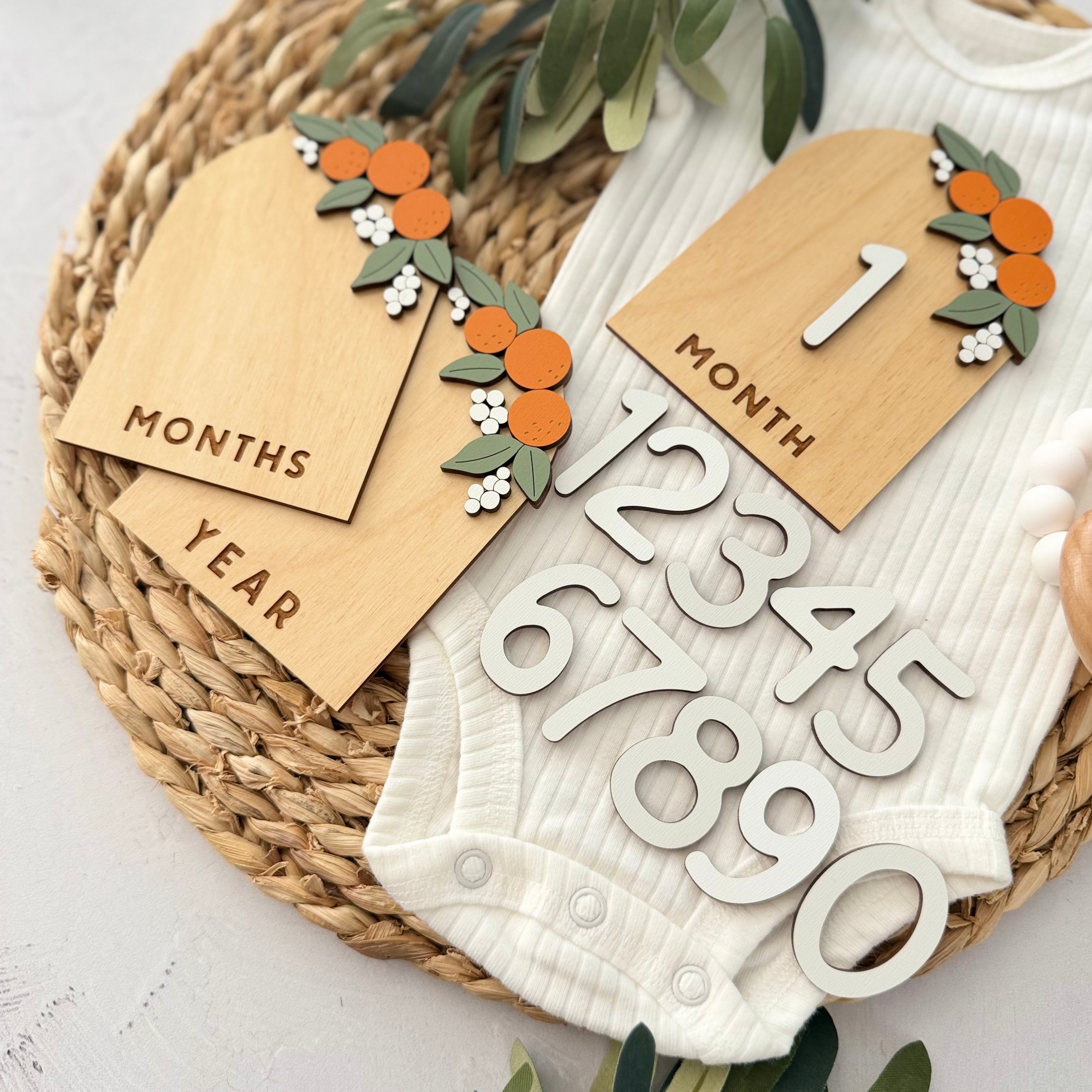 Orange Grove Baby Milestone Cards