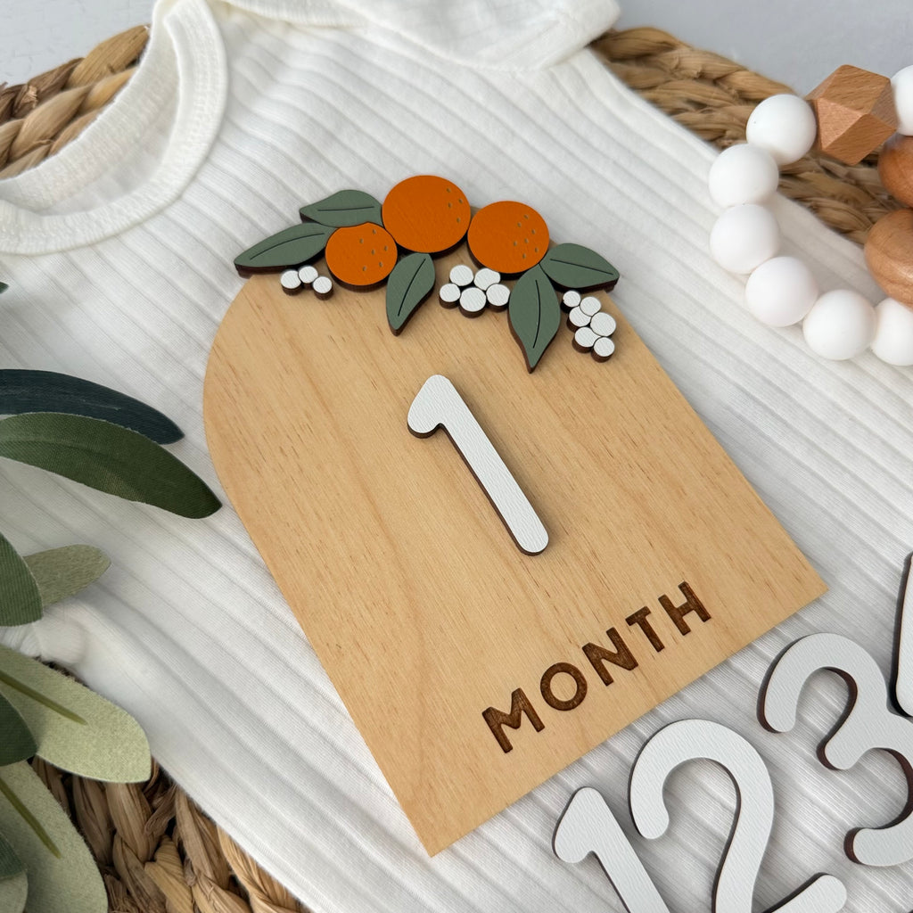 Orange Grove Baby Milestone Cards