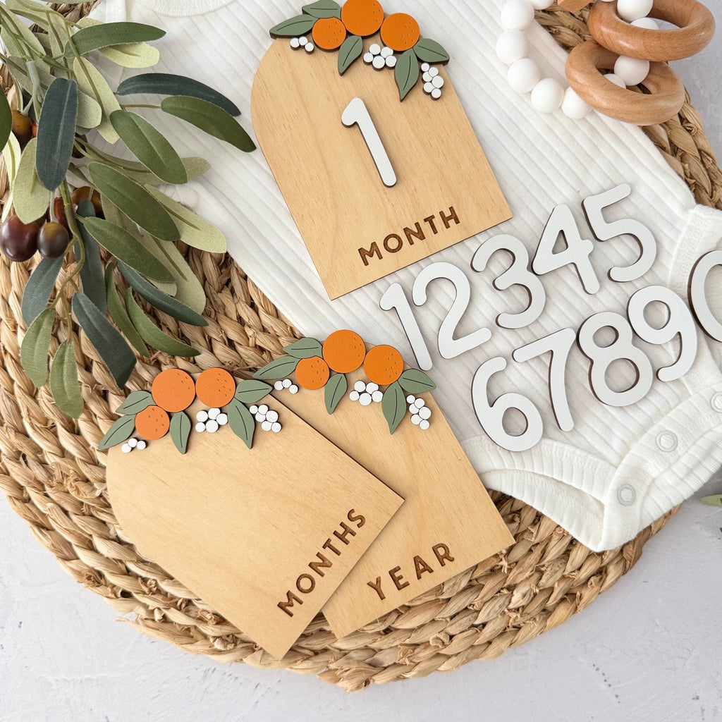 Orange Grove Baby Milestone Cards