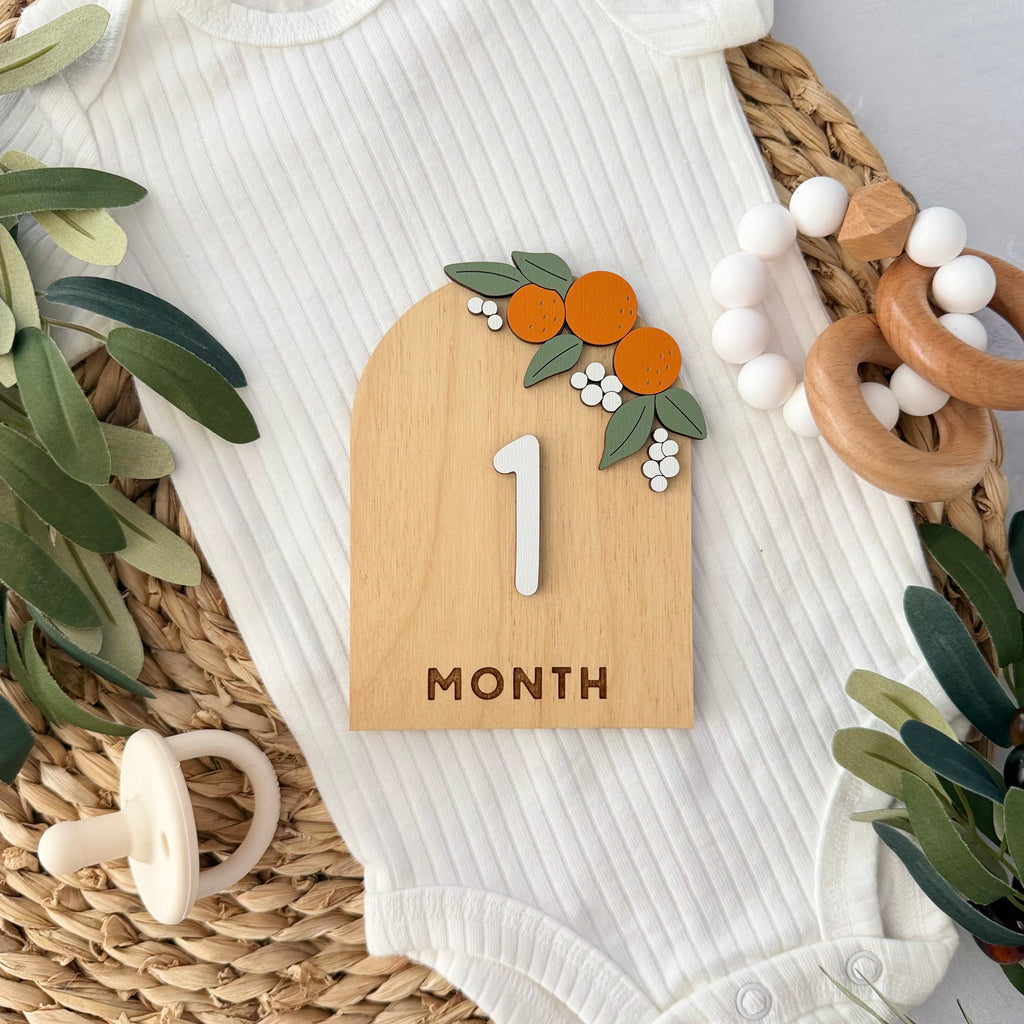 Orange Grove Baby Milestone Cards