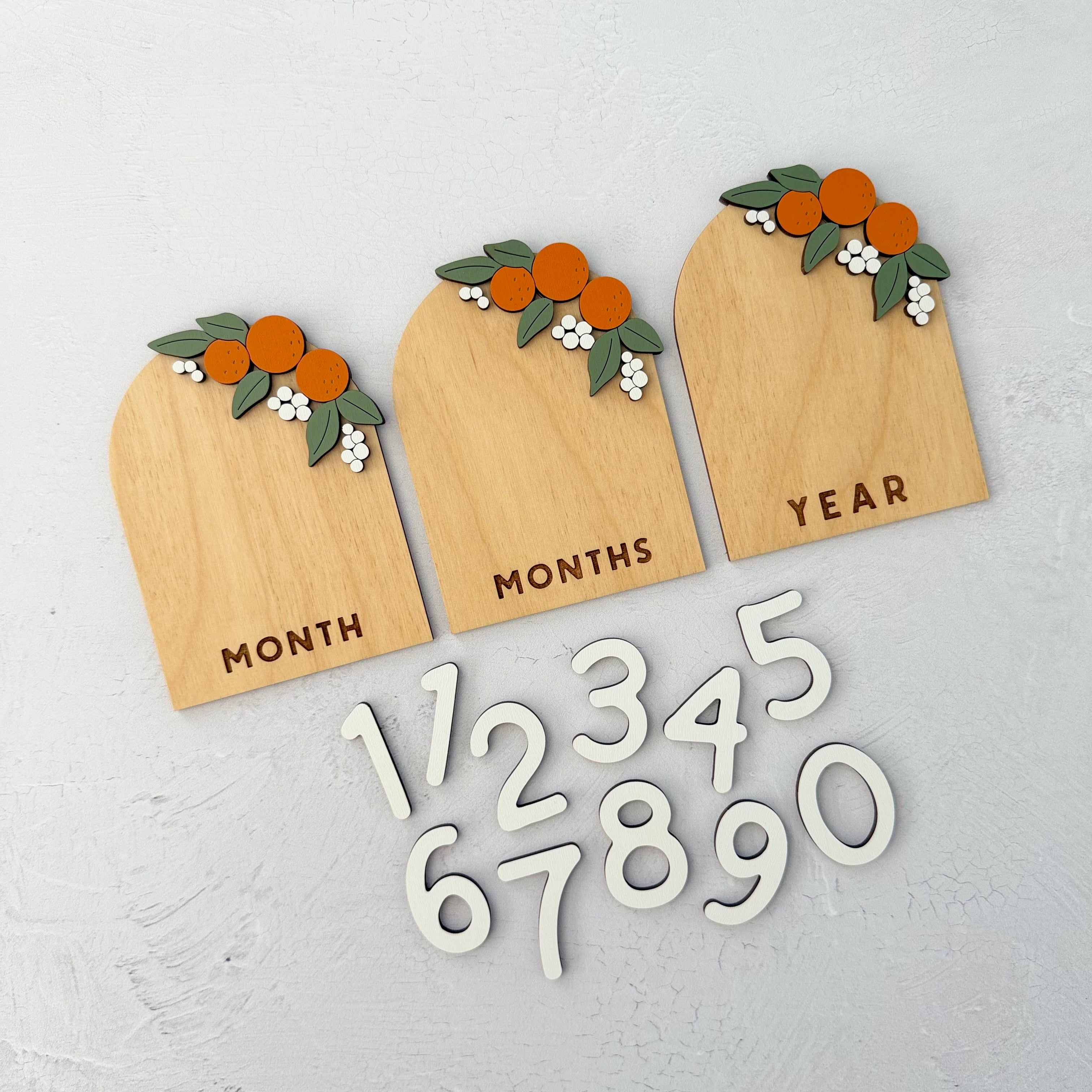 Orange Grove Baby Milestone Cards