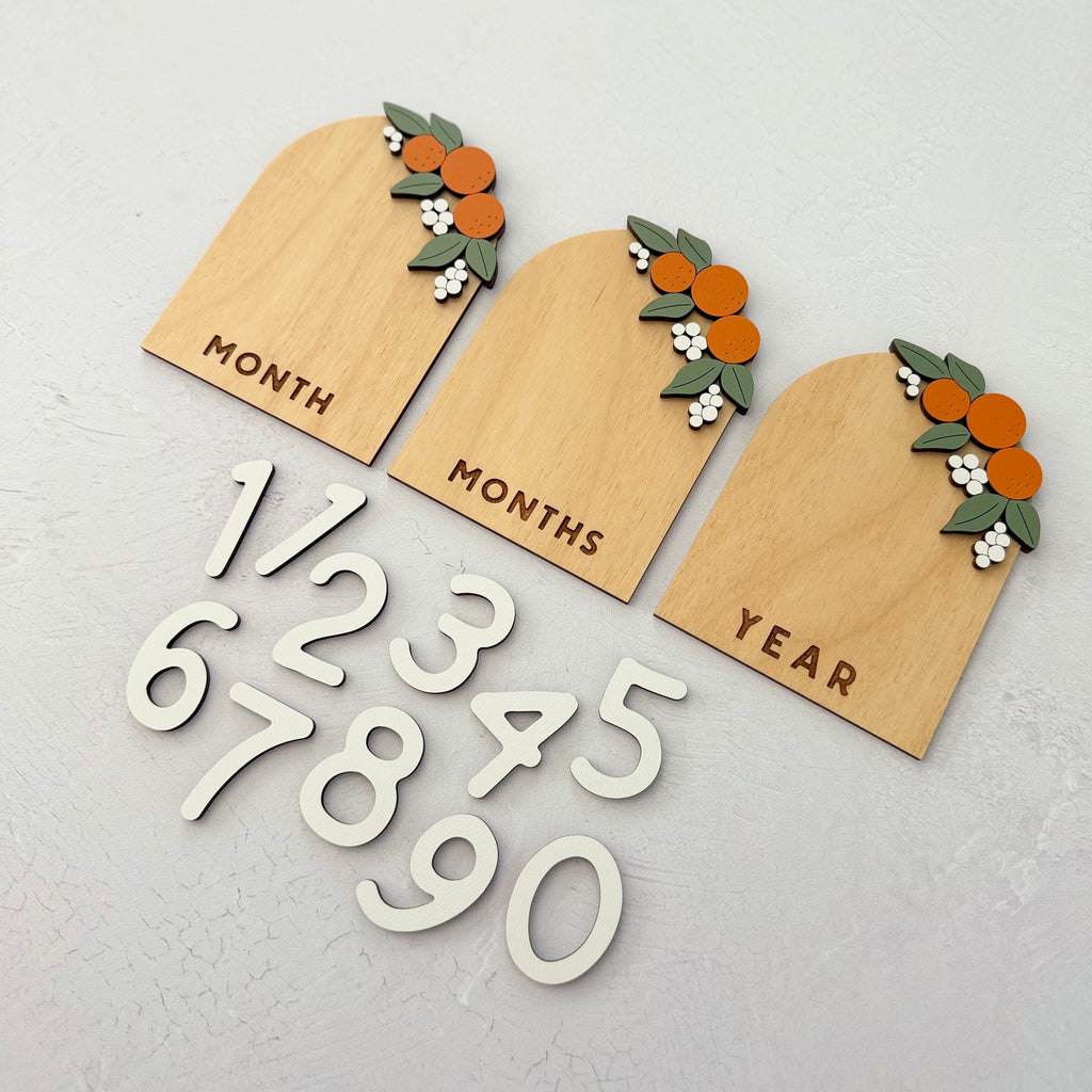 Orange Grove Baby Milestone Cards