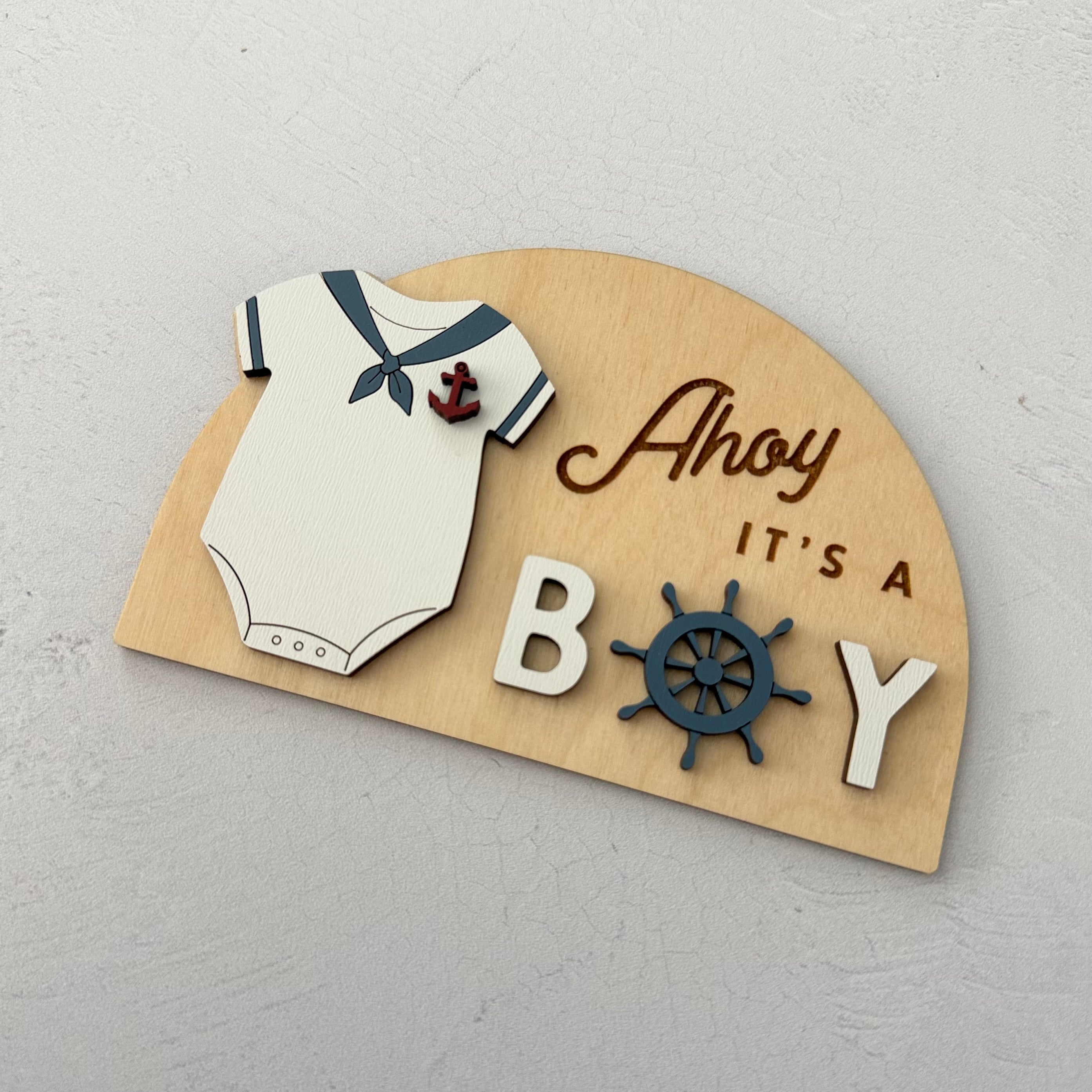 Ahoy Its A Boy Sign Pregnancy Announcement Sign