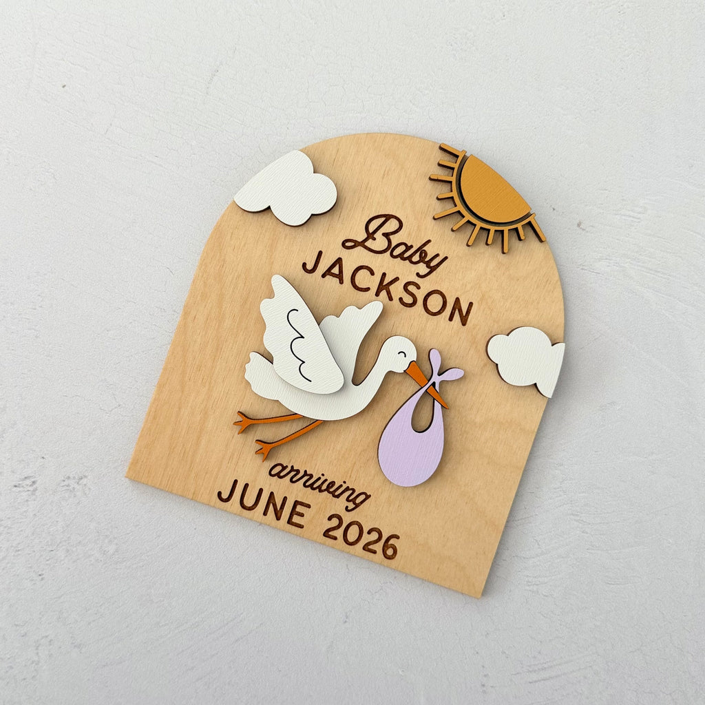 Personalized Pregnancy Announcement Sign
