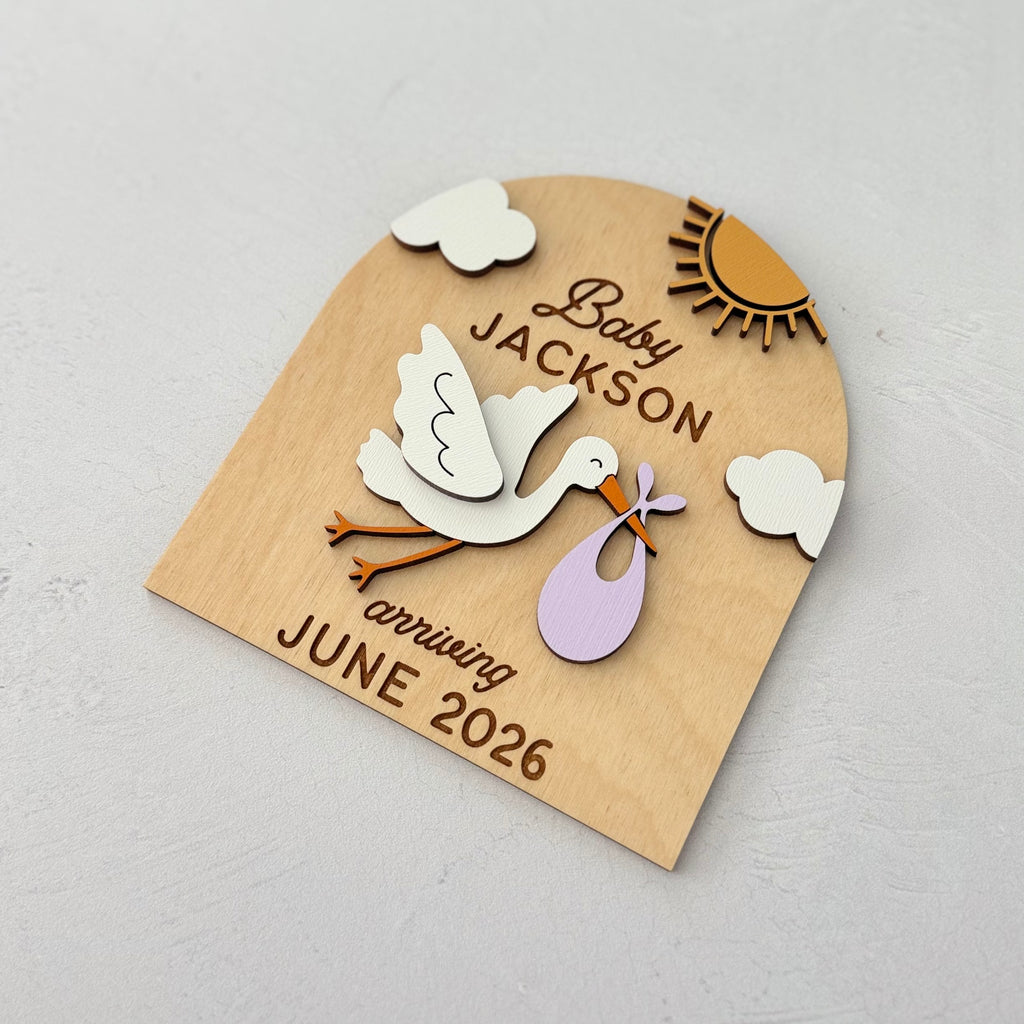Personalized Pregnancy Announcement Sign