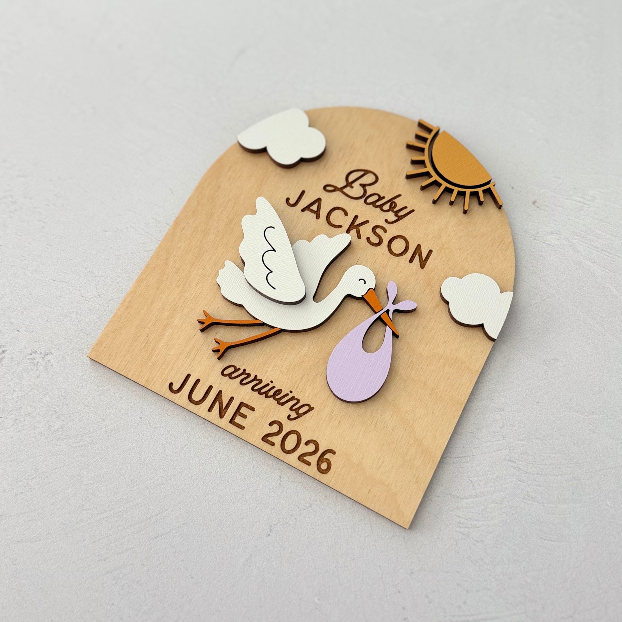 Personalized Pregnancy Announcement Sign