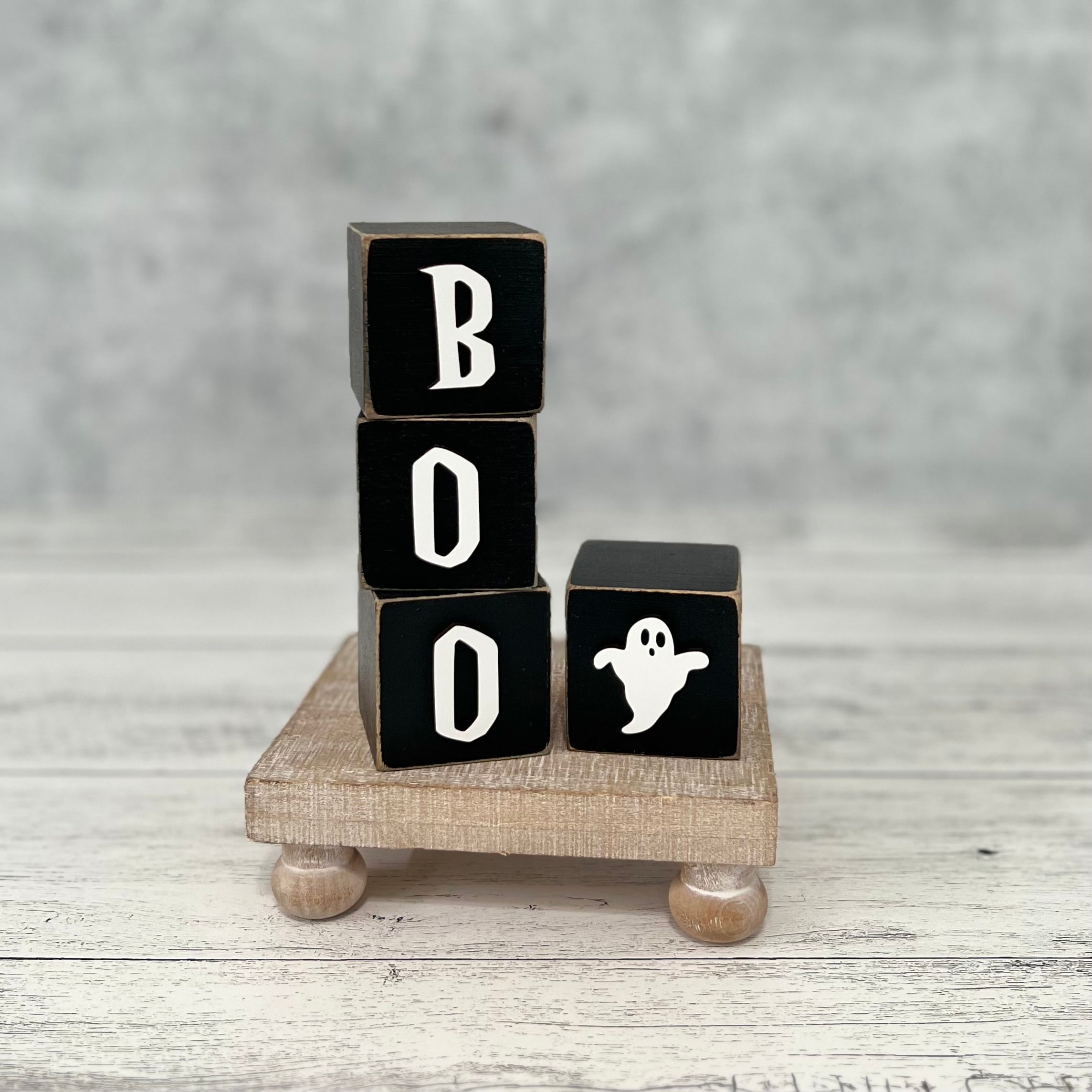 SET | Halloween Boo Wooden Blocks