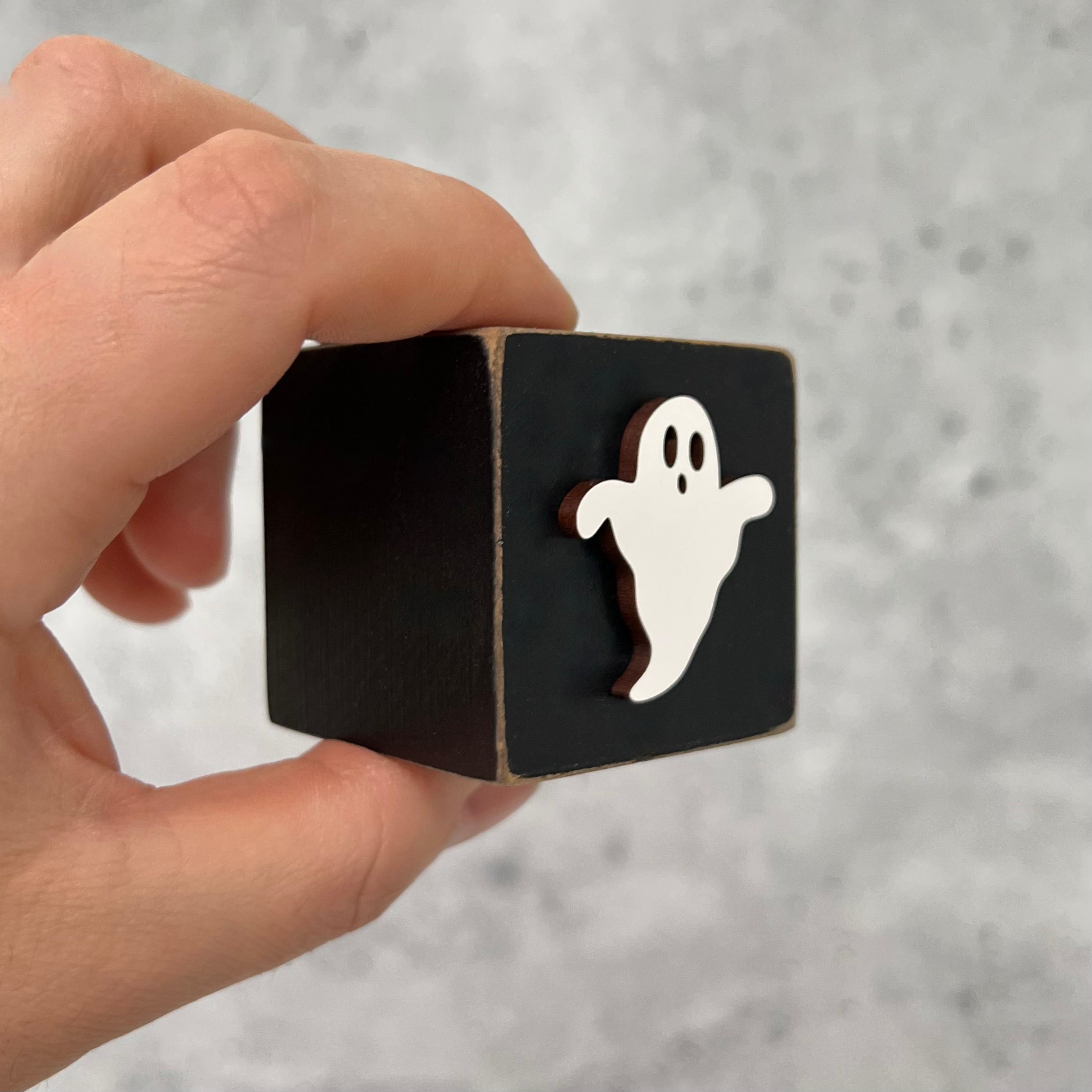 SET | Halloween Boo Wooden Blocks