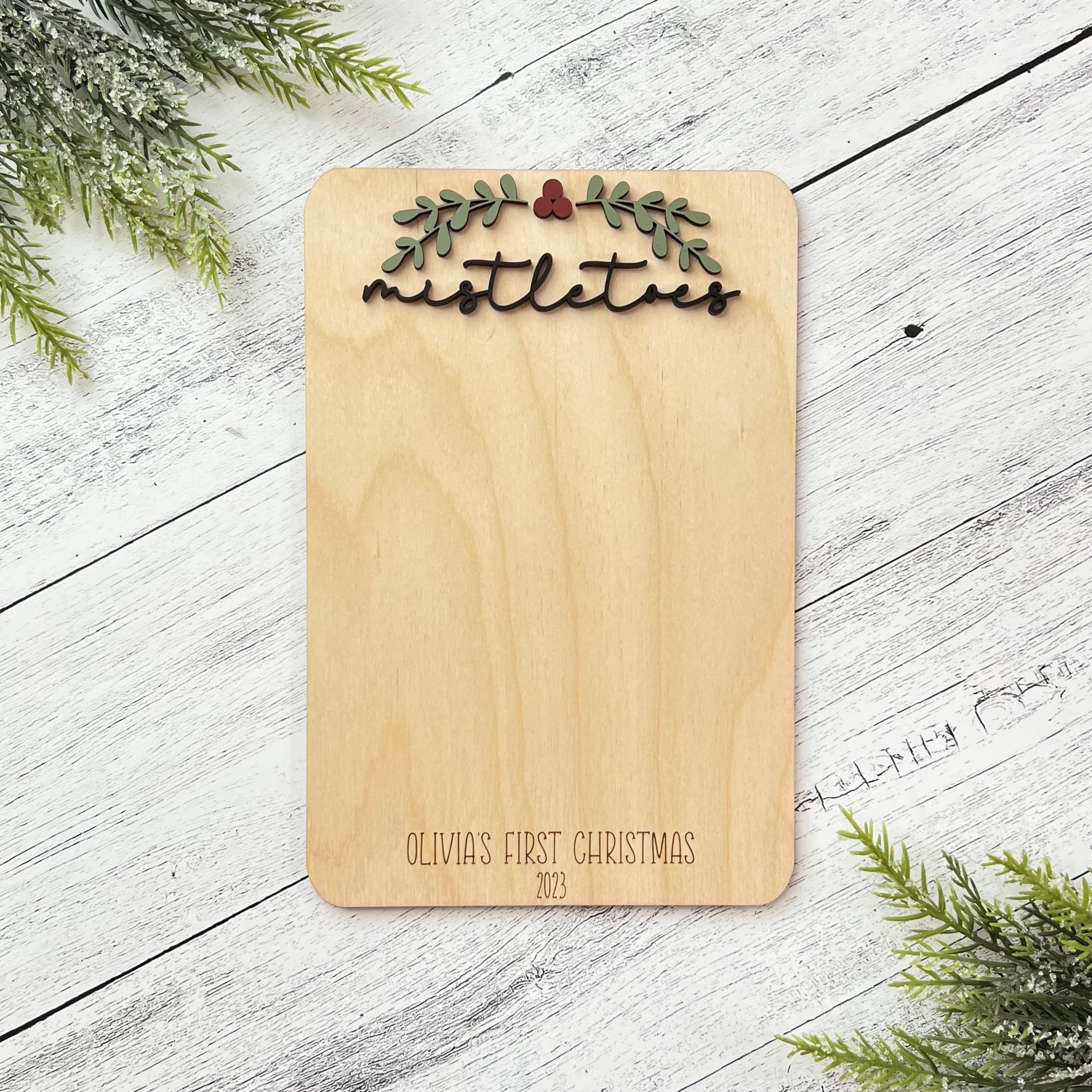 Christmas Newborn Announcement | Baby Christmas Footprint Sign