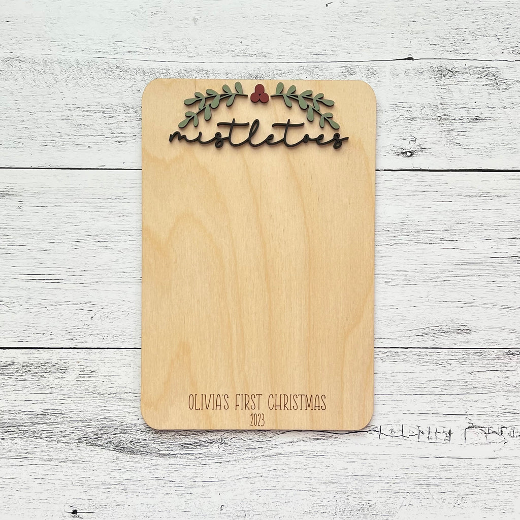 Christmas Newborn Announcement | Baby Christmas Footprint Sign
