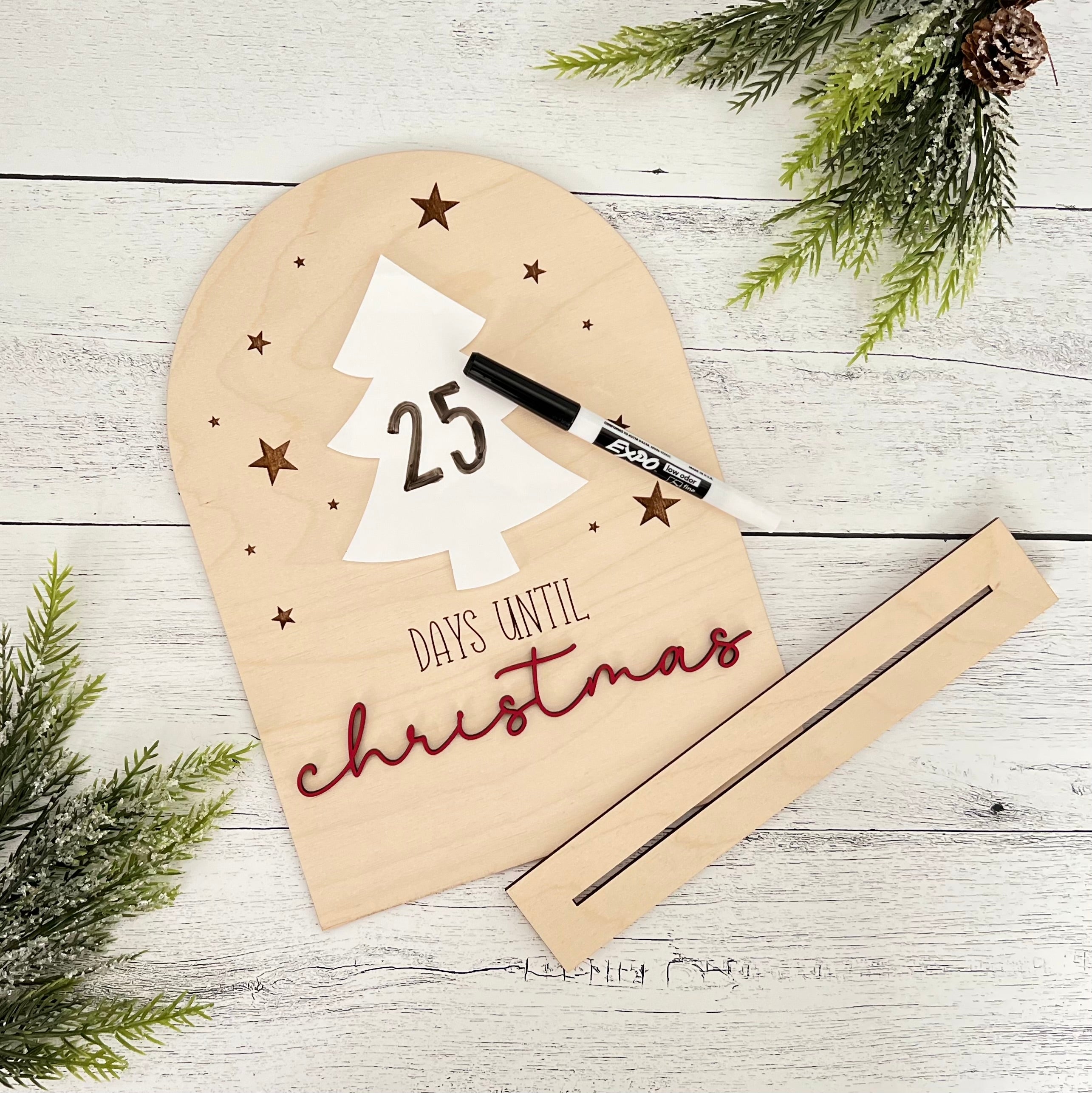 Christmas Countdown Dry Erase Sign