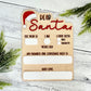 Dear Santa Dry Erase Sign