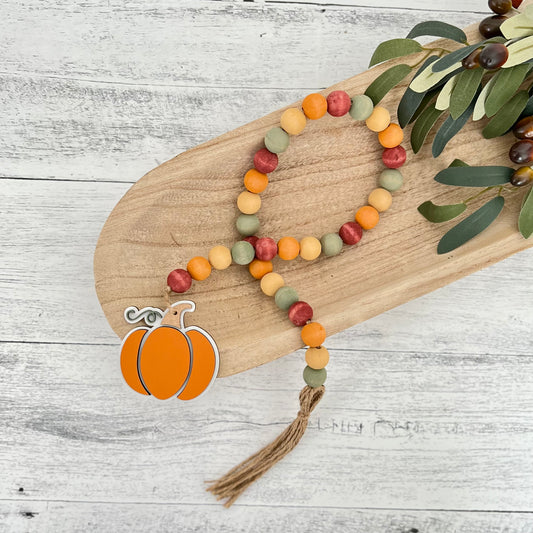 Fall Themed Wooden Bead Garland