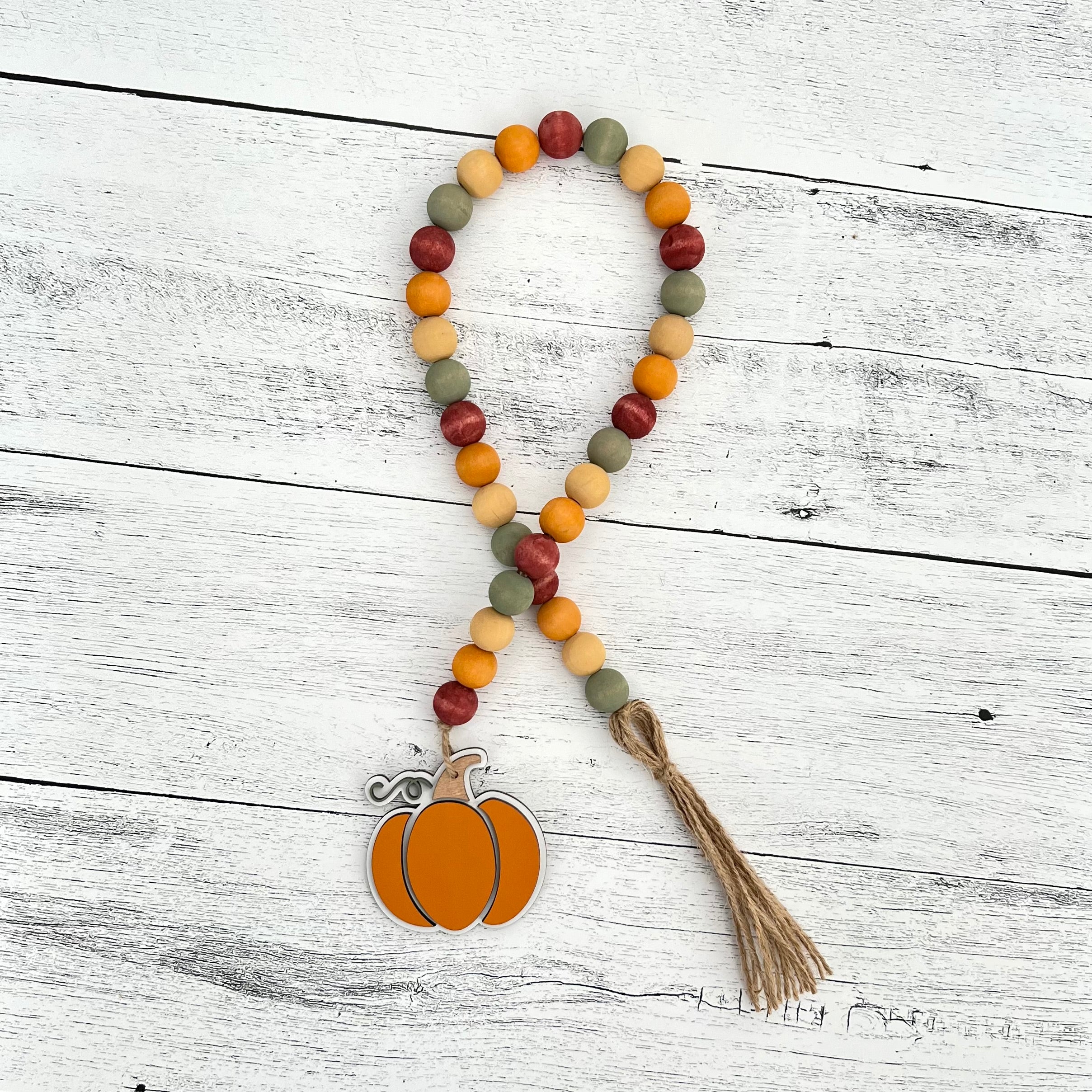 Fall Themed Wooden Bead Garland