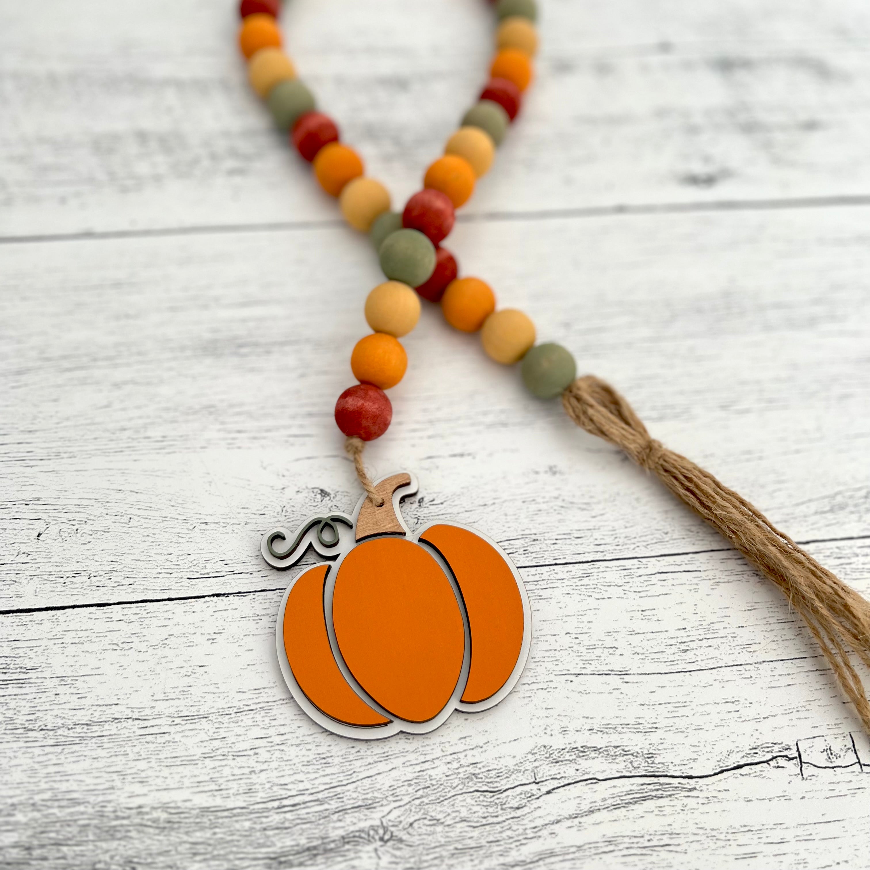 Fall Themed Wooden Bead Garland