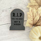 Chunky Wooden Funny Tombstone Shelf Sitters