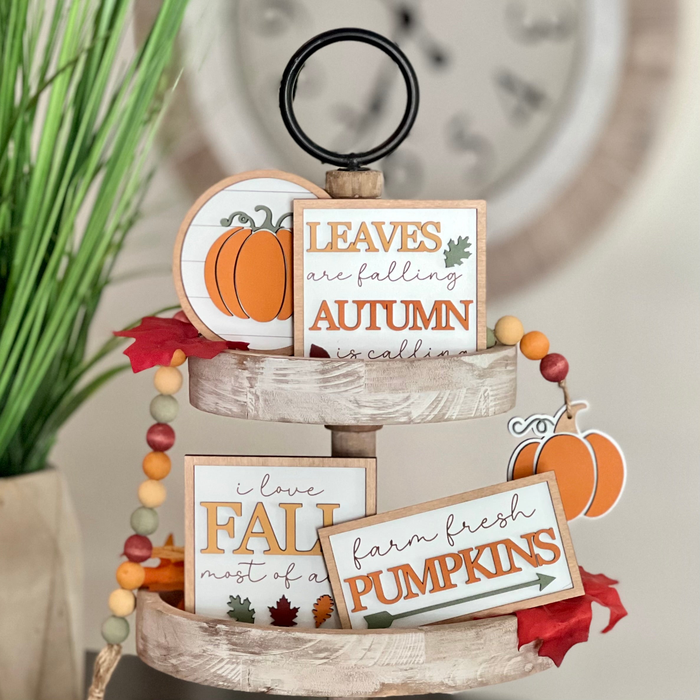 Fall Pumpkin Patch Tier Tray Decor Bundle