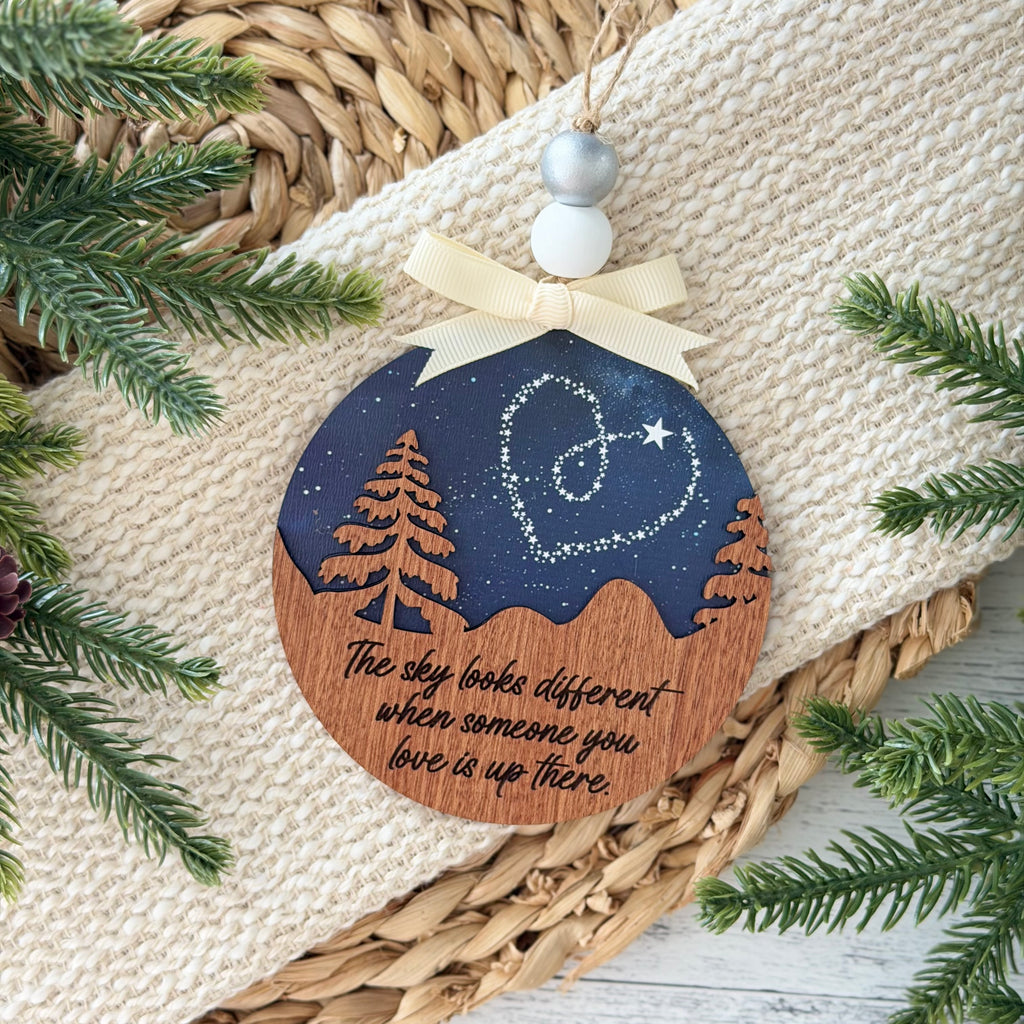 The Sky Looks Different Memorial Christmas Ornament