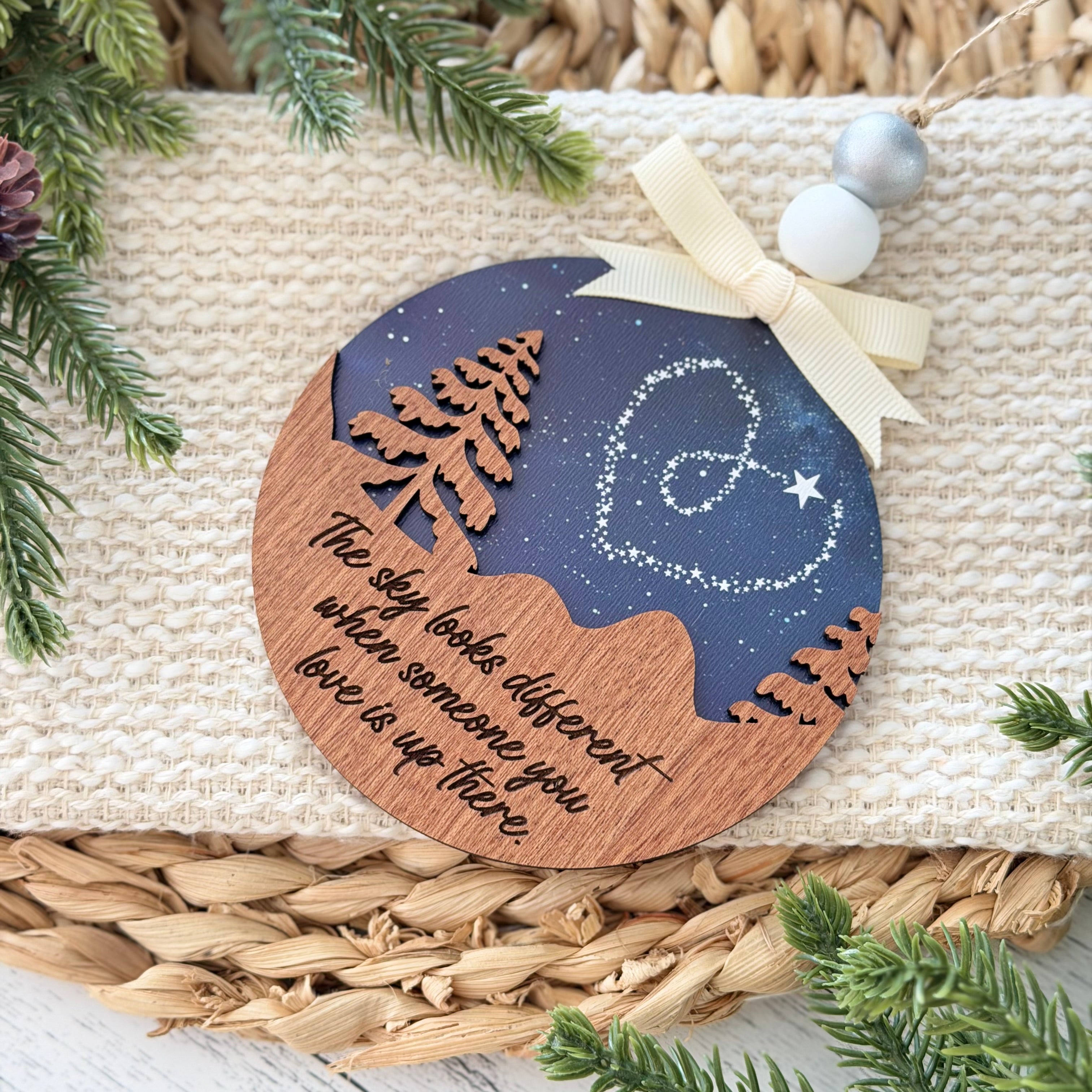 The Sky Looks Different Memorial Christmas Ornament