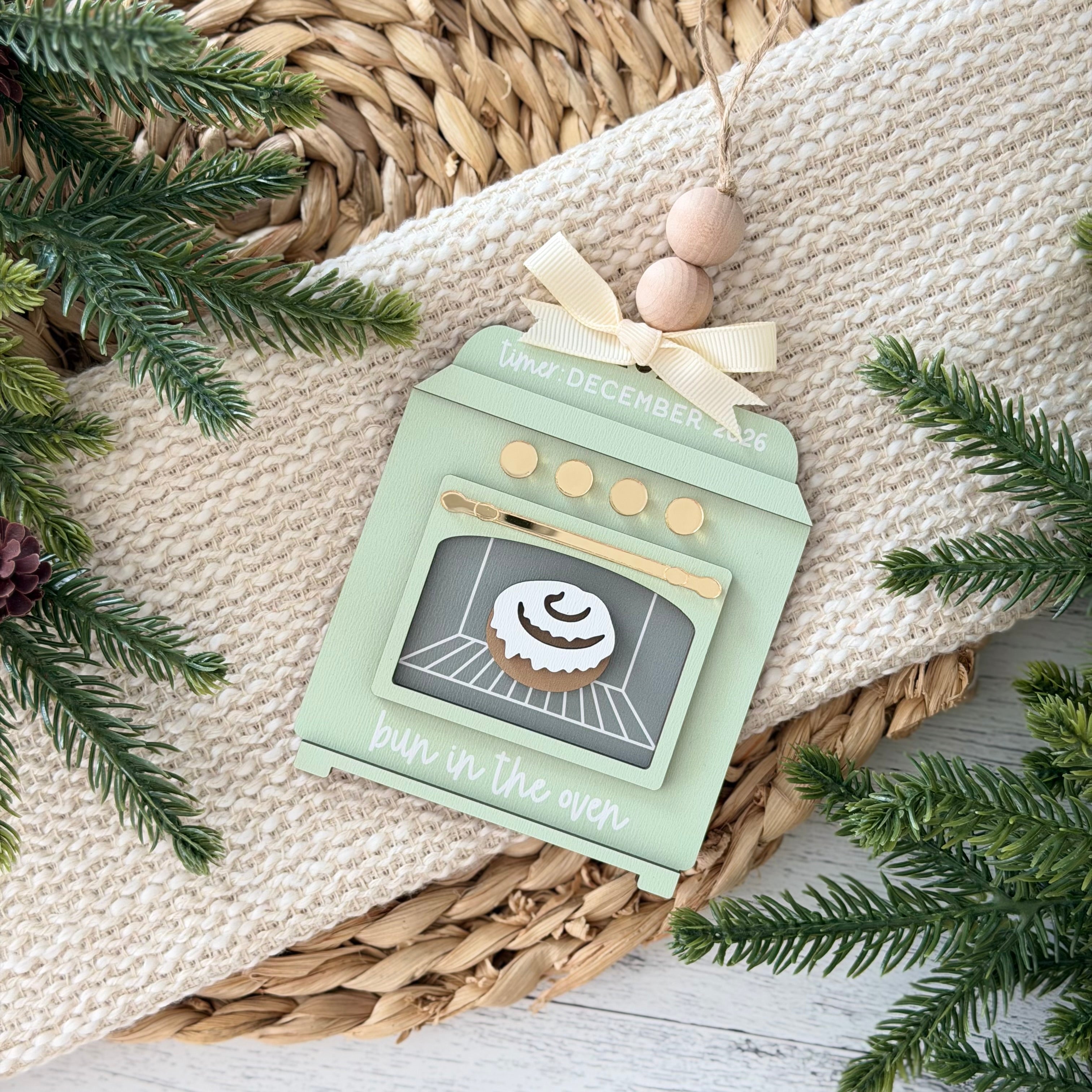 Personalized Pregnancy Announcement Christmas Ornament