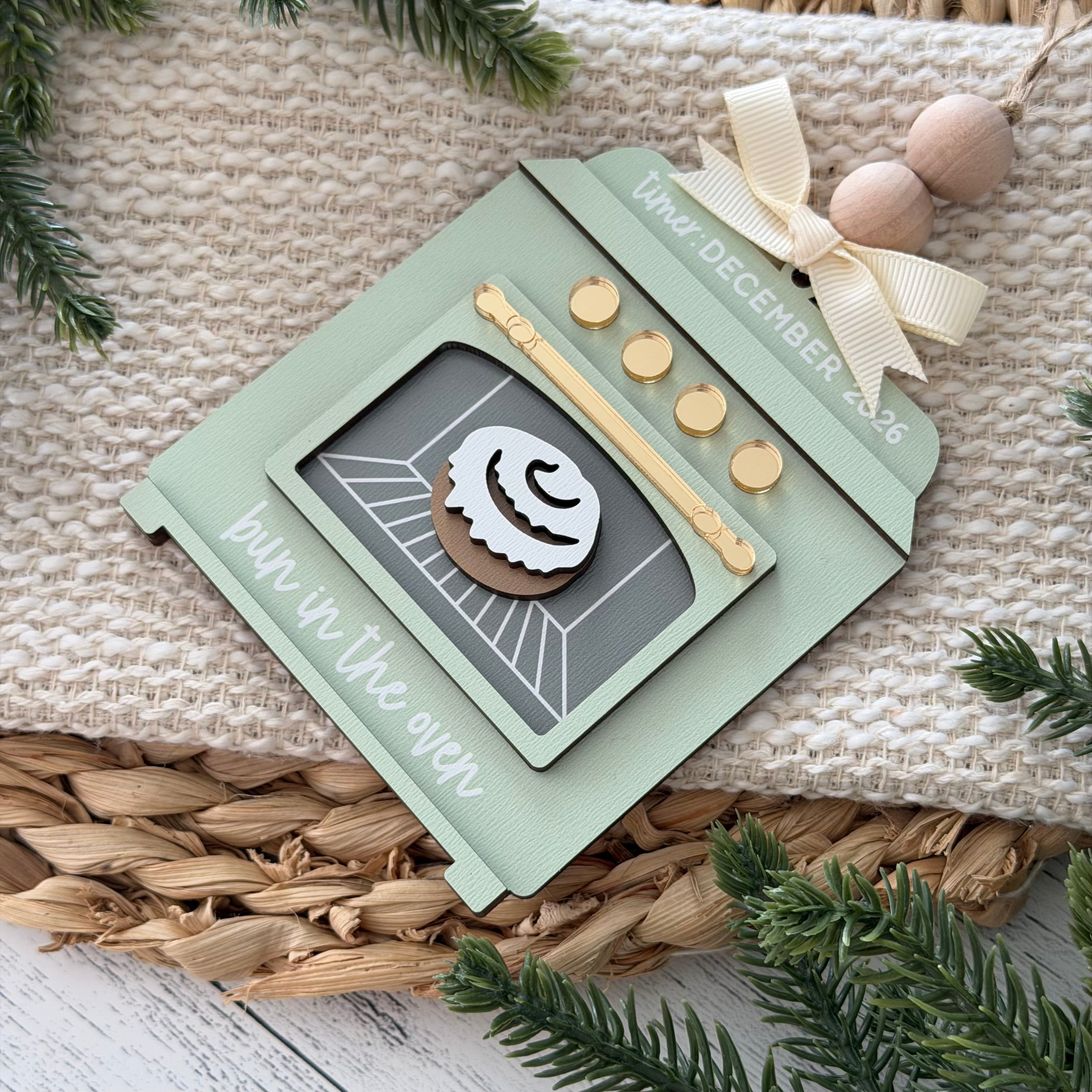 Personalized Pregnancy Announcement Christmas Ornament