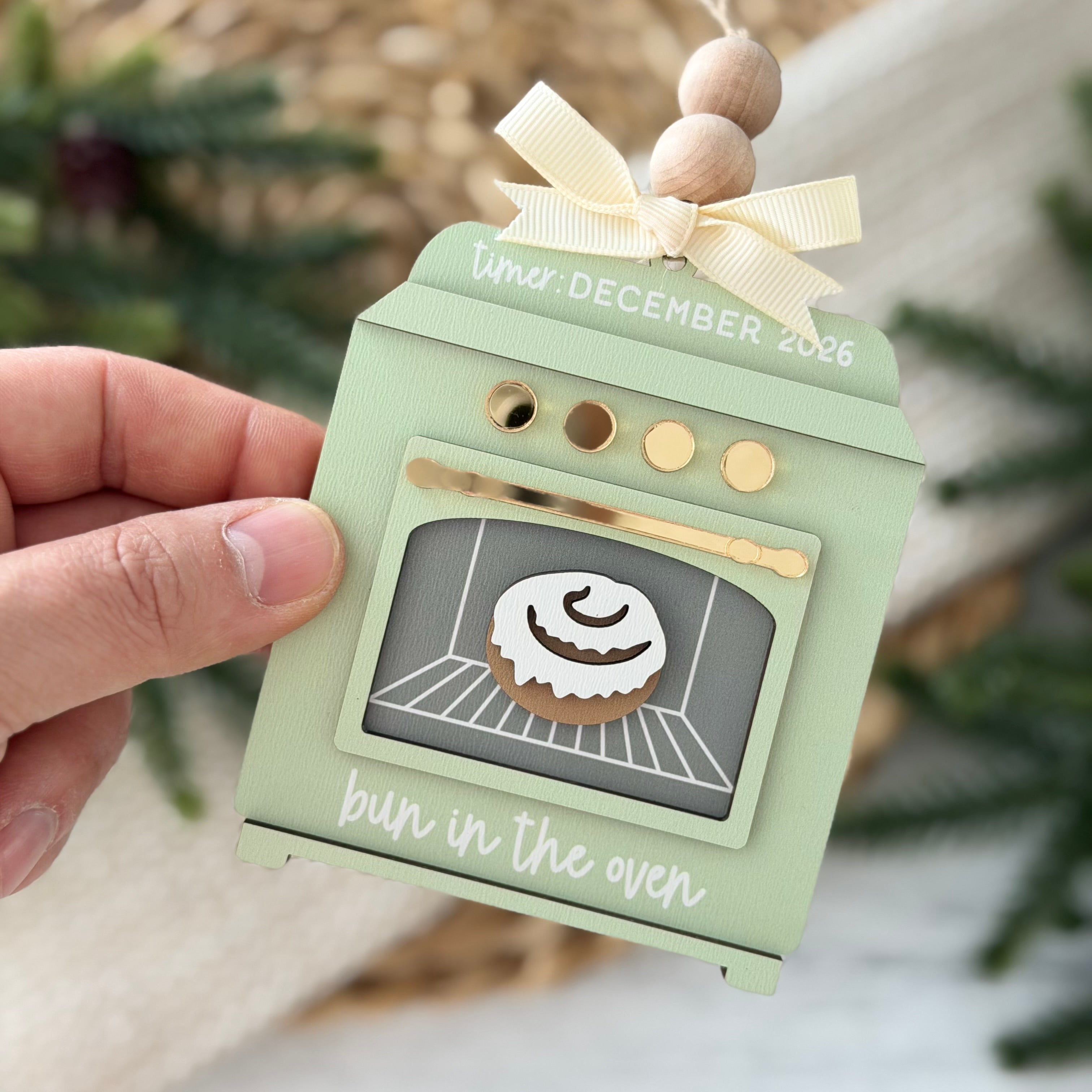 Personalized Pregnancy Announcement Christmas Ornament