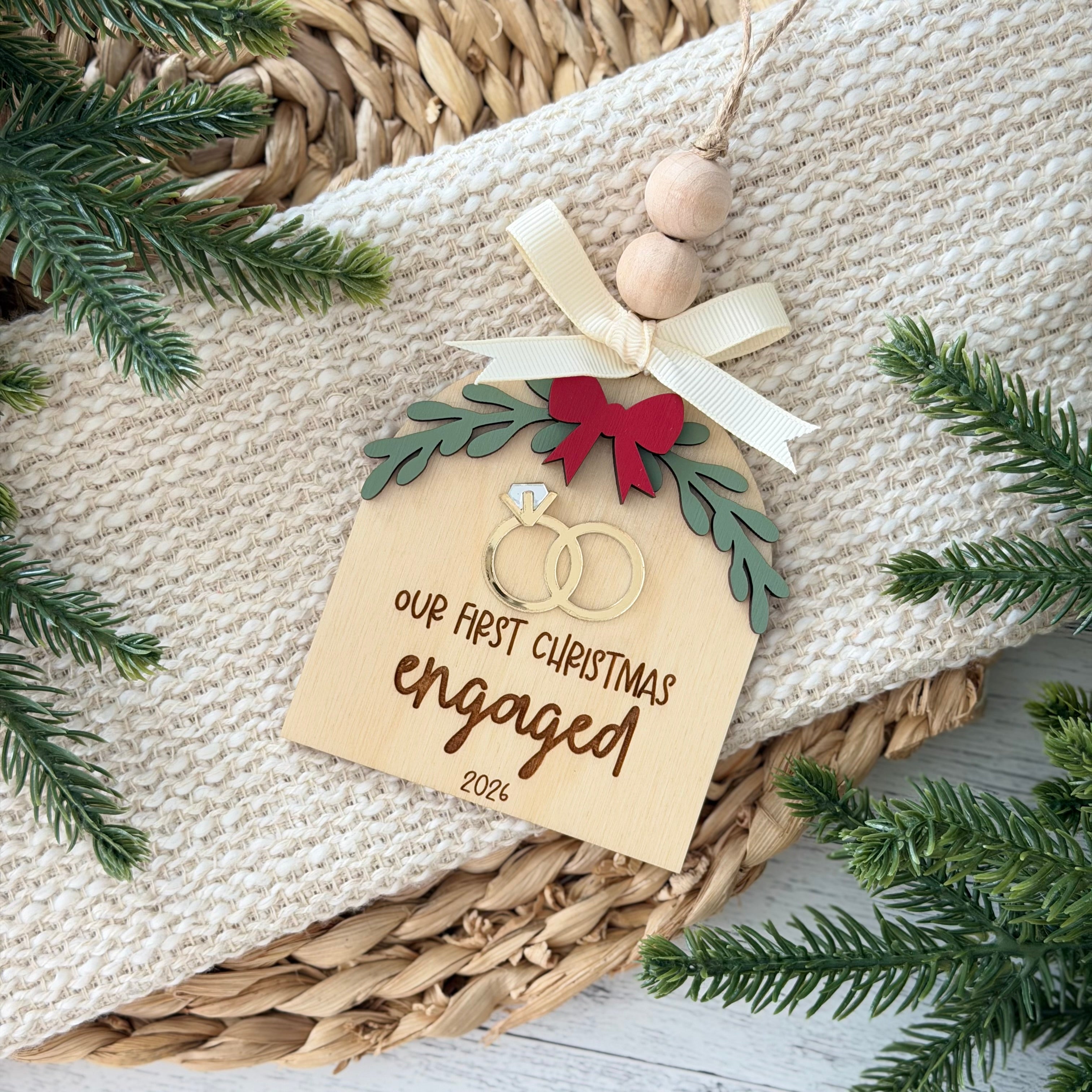 Our First Christmas Engaged Christmas Ornament